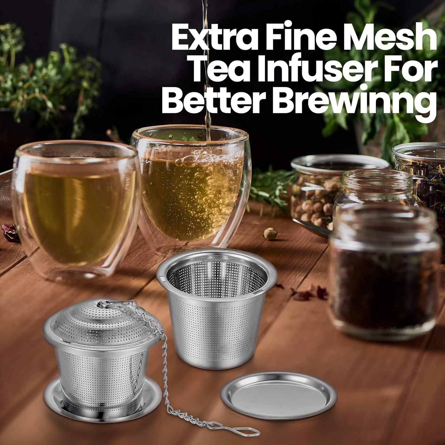 Infusor de Té Zopeal 9 Pcs Acero Inoxidable con Cadena