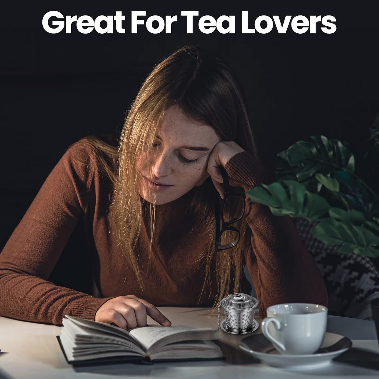 Infusor de Té Zopeal 9 Pcs Acero Inoxidable con Cadena