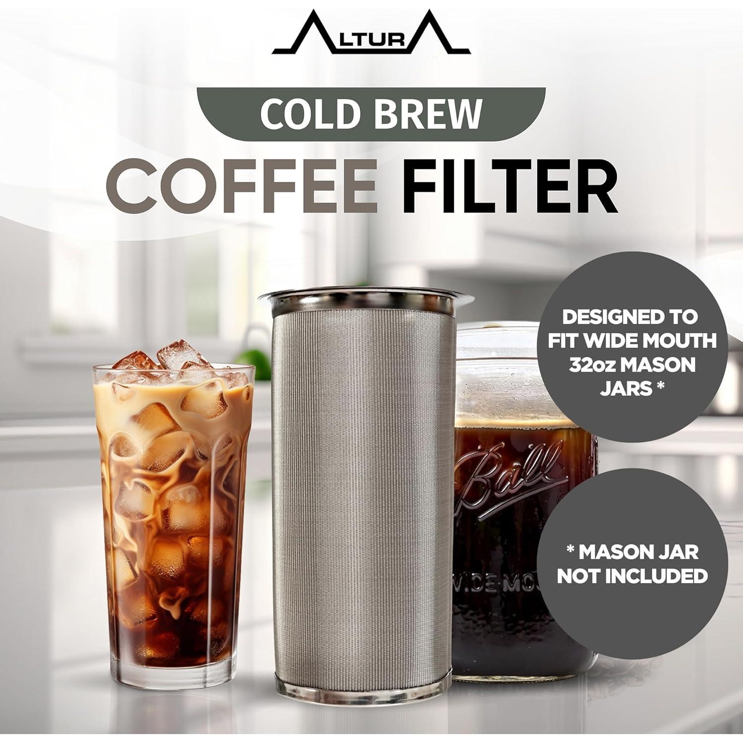 Cafetera Cold Brew Altura La TUBO 0.95L Acero Inoxidable