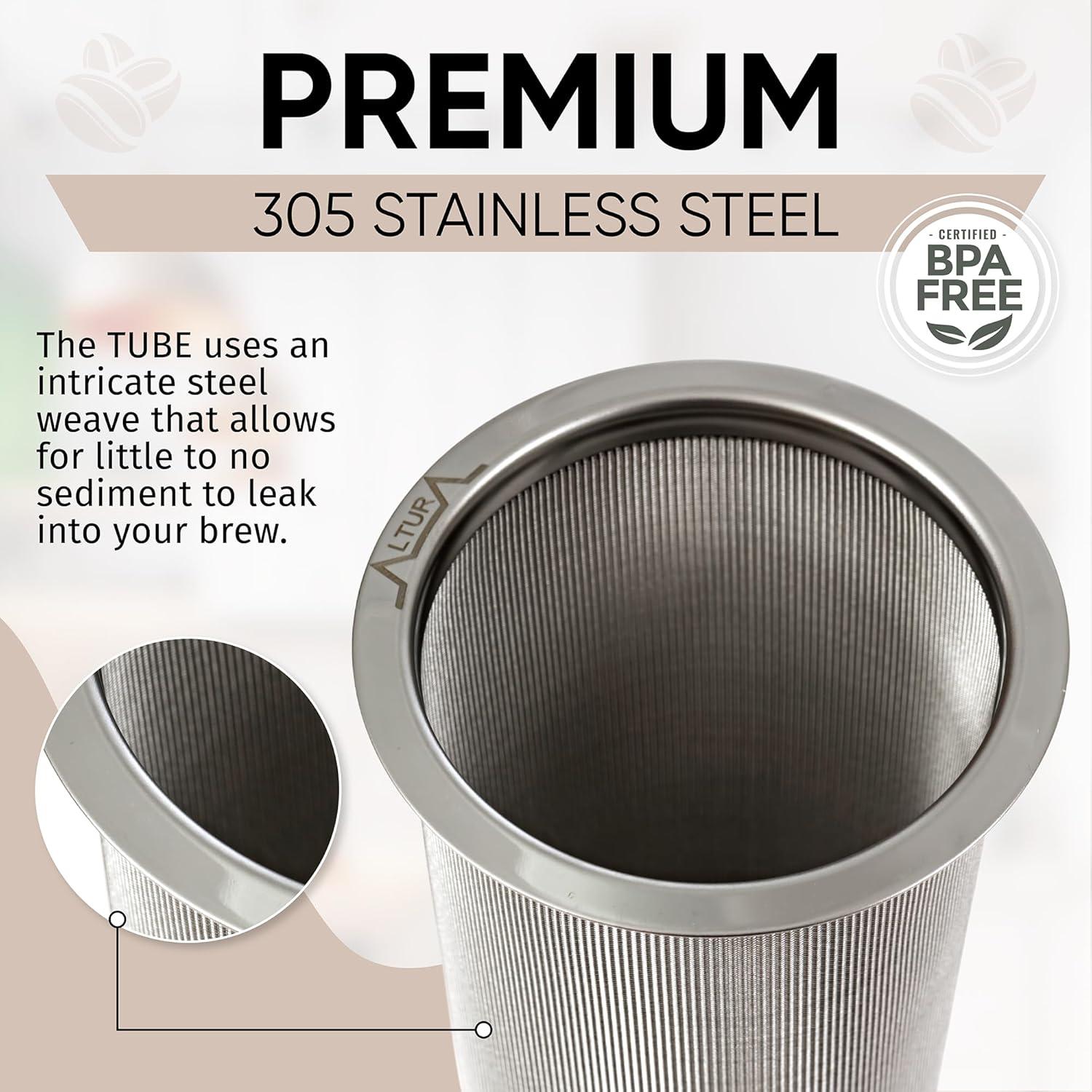 Cafetera Cold Brew Altura La TUBO 0.95L Acero Inoxidable