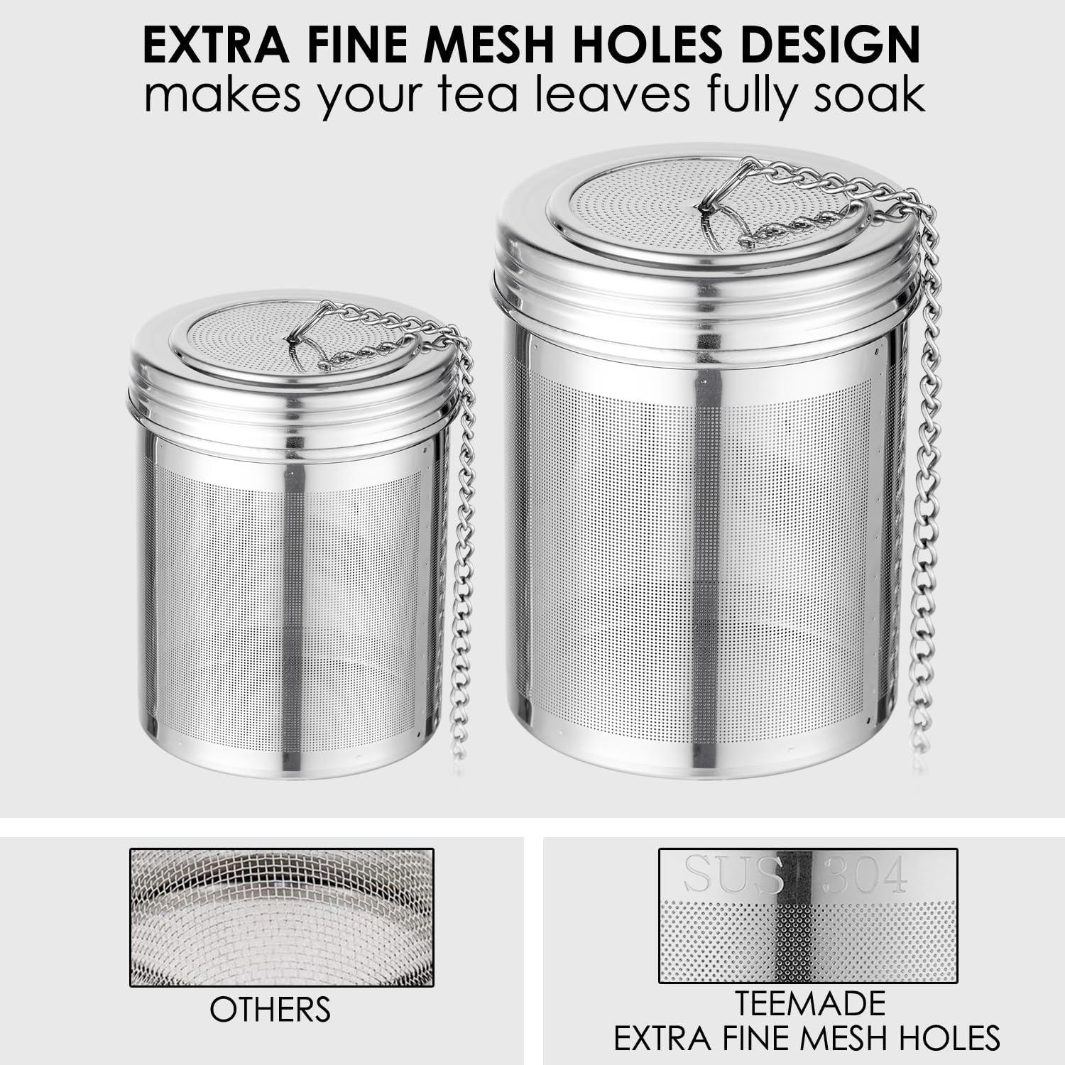 Infusores de Té TEEMADE Acero Inoxidable 304 - 2 Tamaños