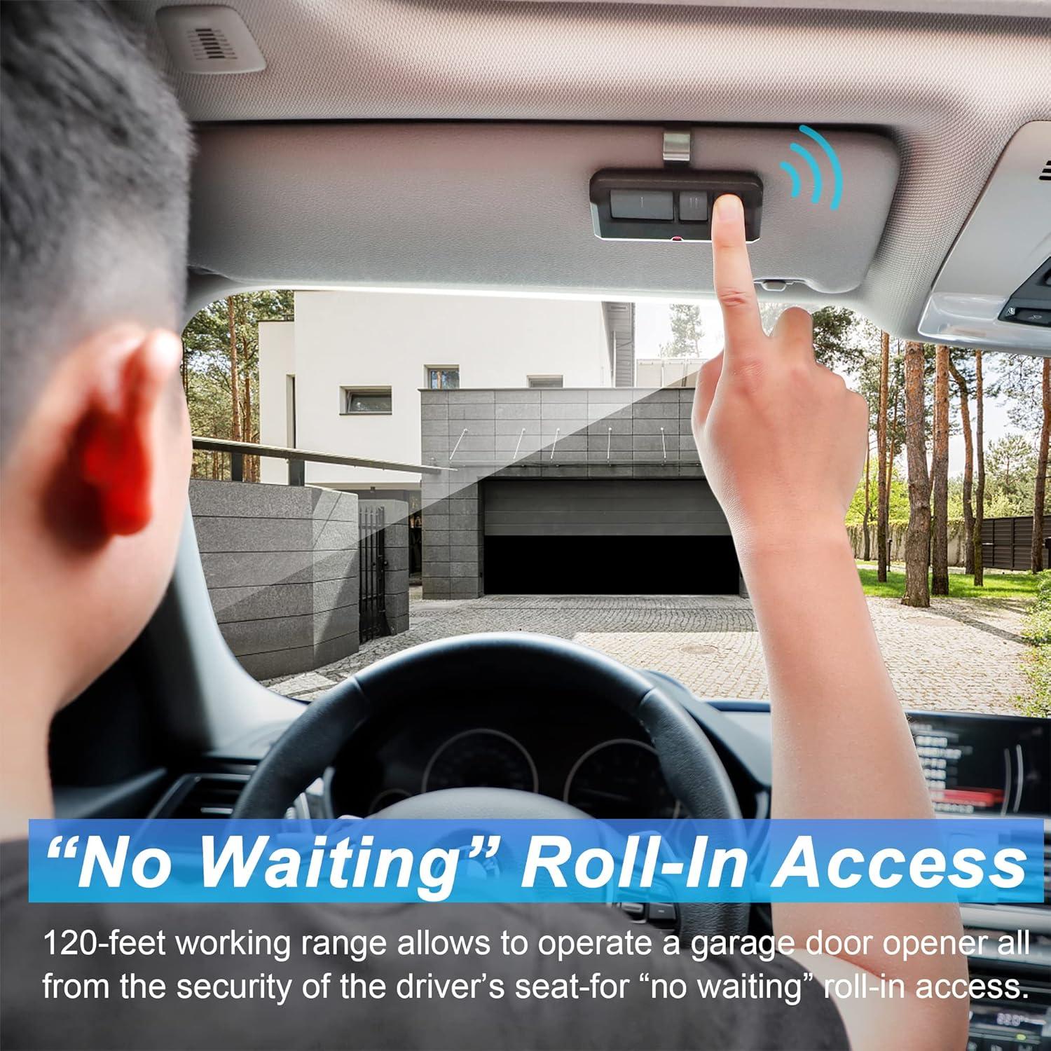 Control Remoto de Puerta de Garaje CreaCity 893LM Universal Negro