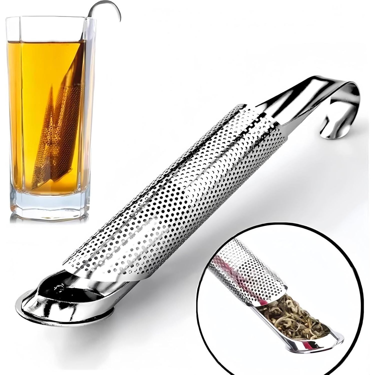 Juego de 3 Infusores de Té Acero Inoxidable SURVART 18x5 cm