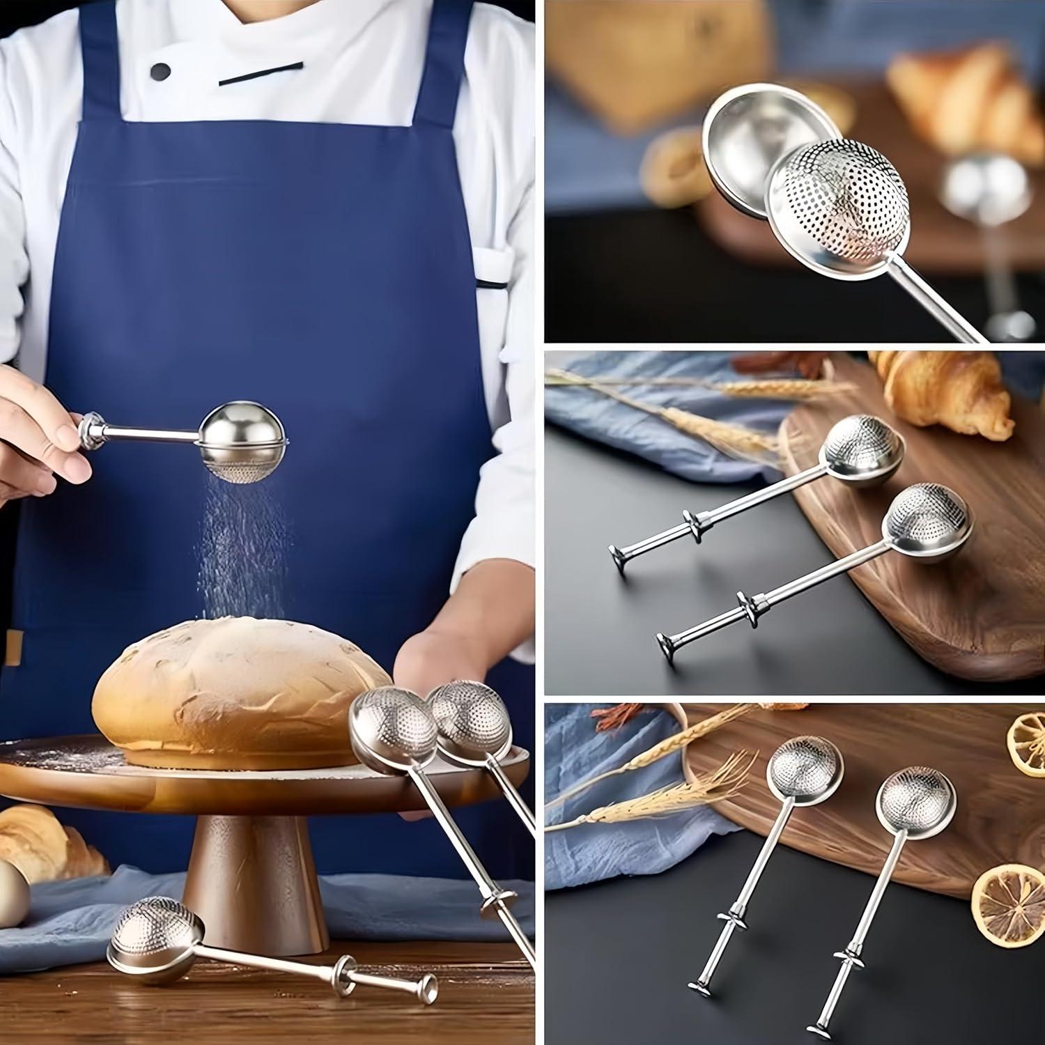 Juego de 3 Infusores de Té Acero Inoxidable SURVART 18x5 cm