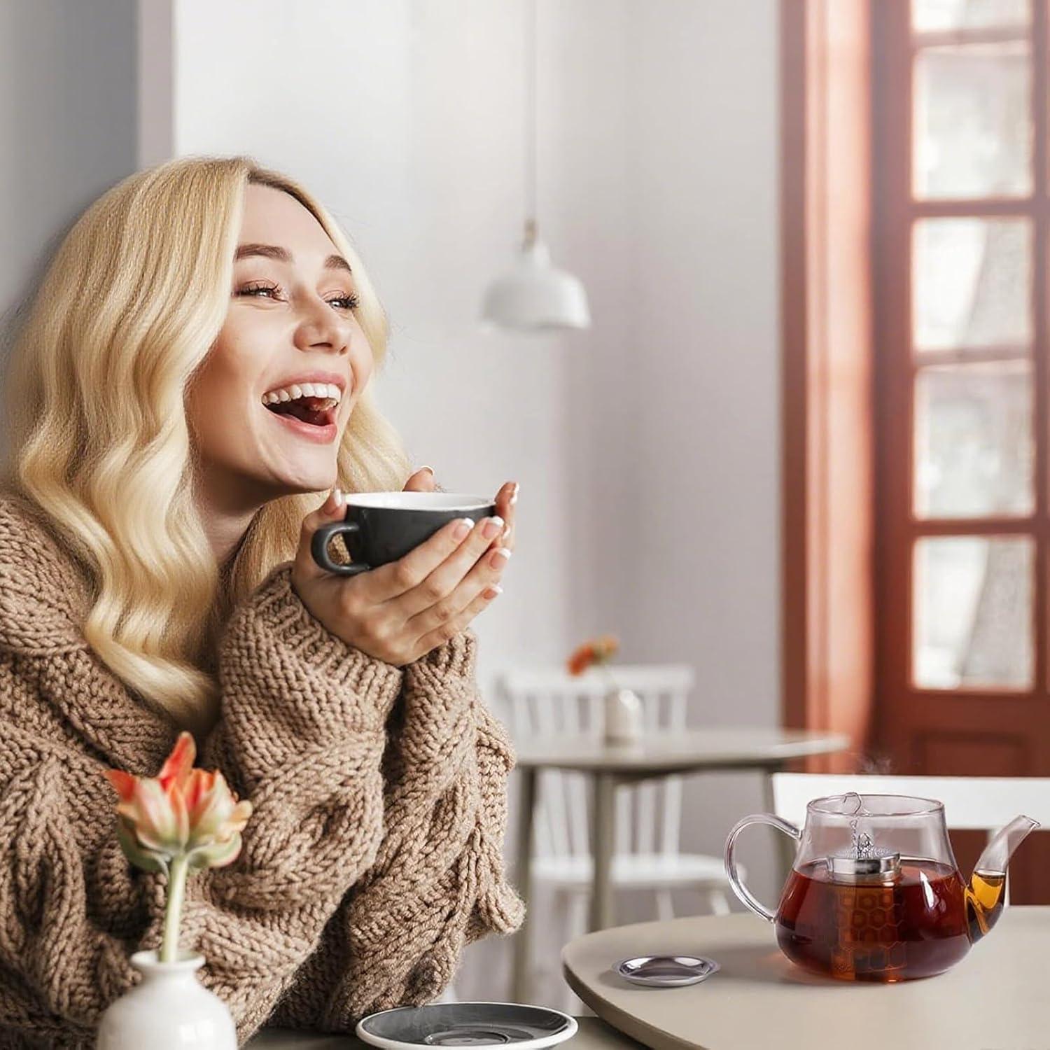 Juego de 3 Infusores de Té Acero Inoxidable SURVART 18x5 cm