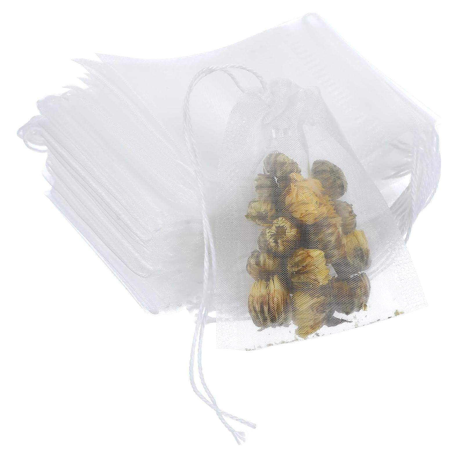 50 Bolsitas de Té Desechables Nylon Ymapinc 7x5.5 cm