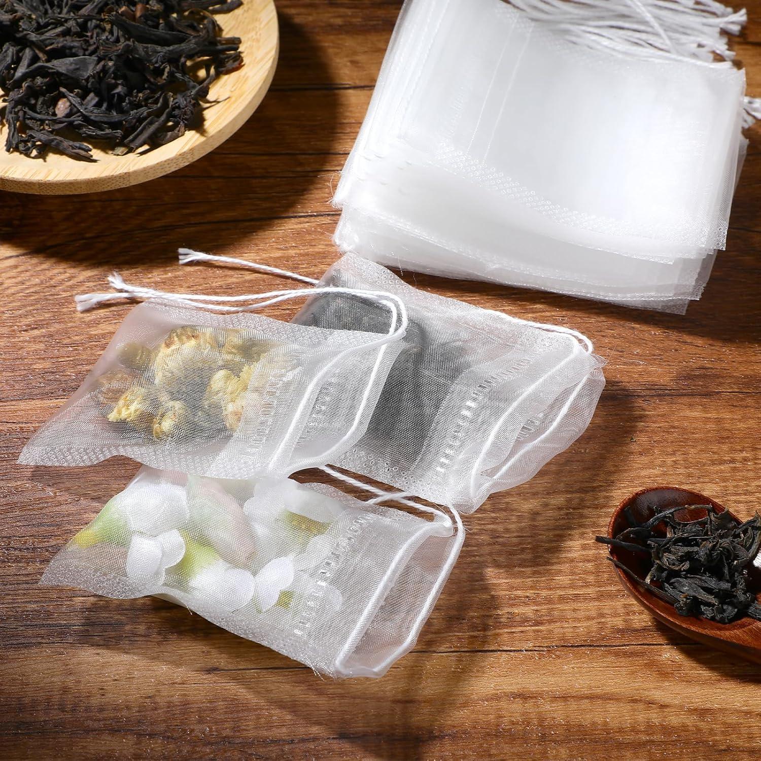 50 Bolsitas de Té Desechables Nylon Ymapinc 7x5.5 cm