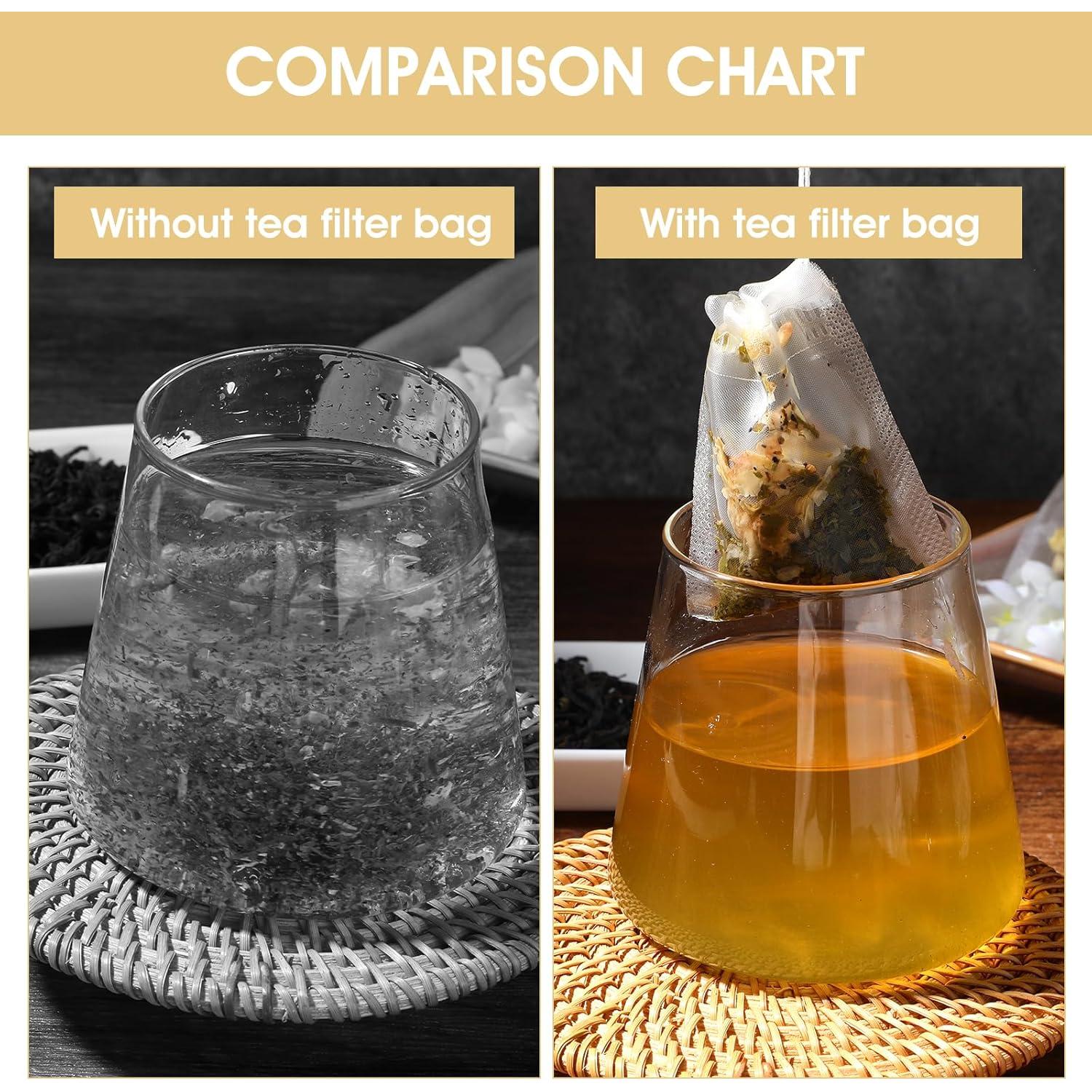 50 Bolsitas de Té Desechables Nylon Ymapinc 7x5.5 cm