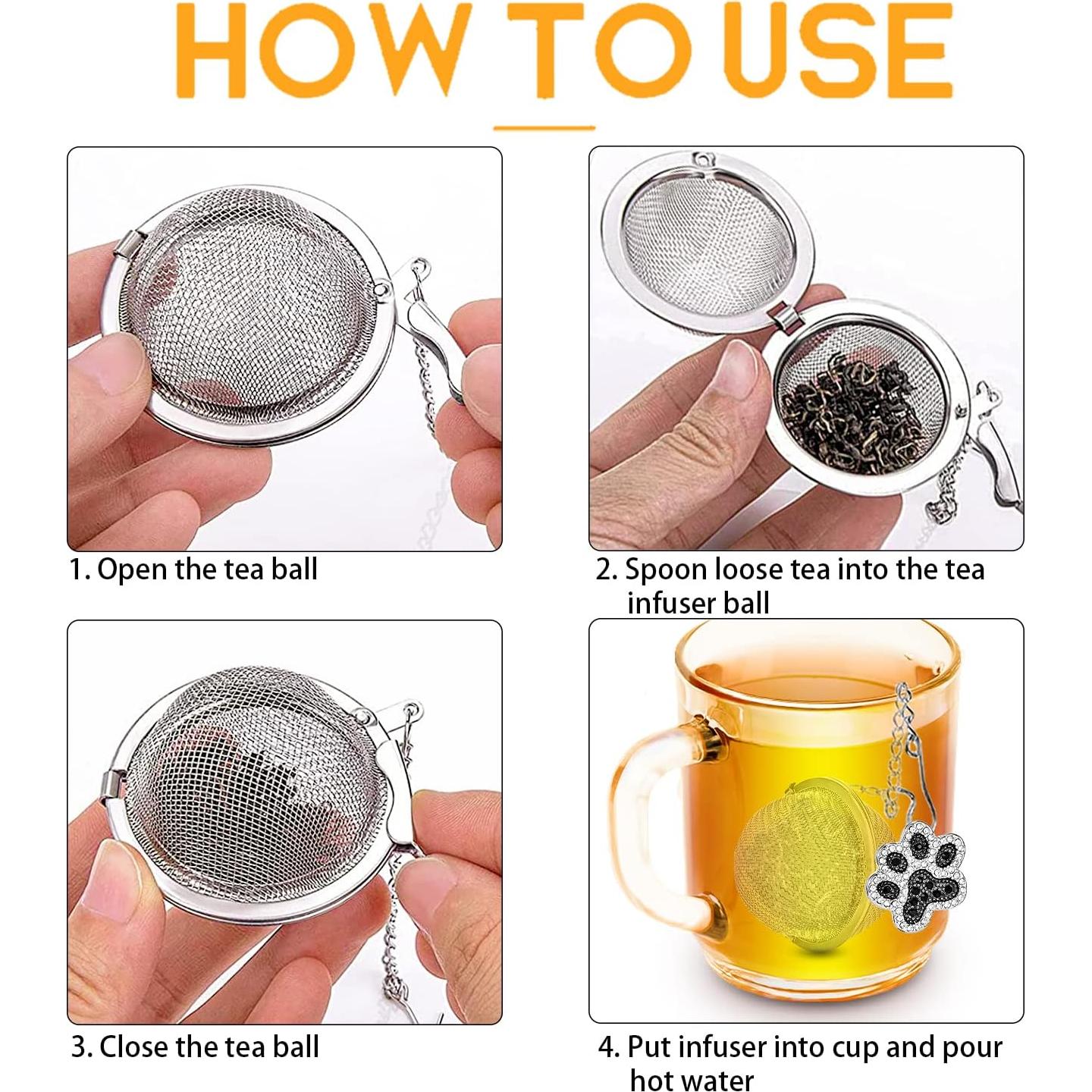 Infusor de Té Suelto NSTaygate 2pcs Acero Inoxidable 4.5cm