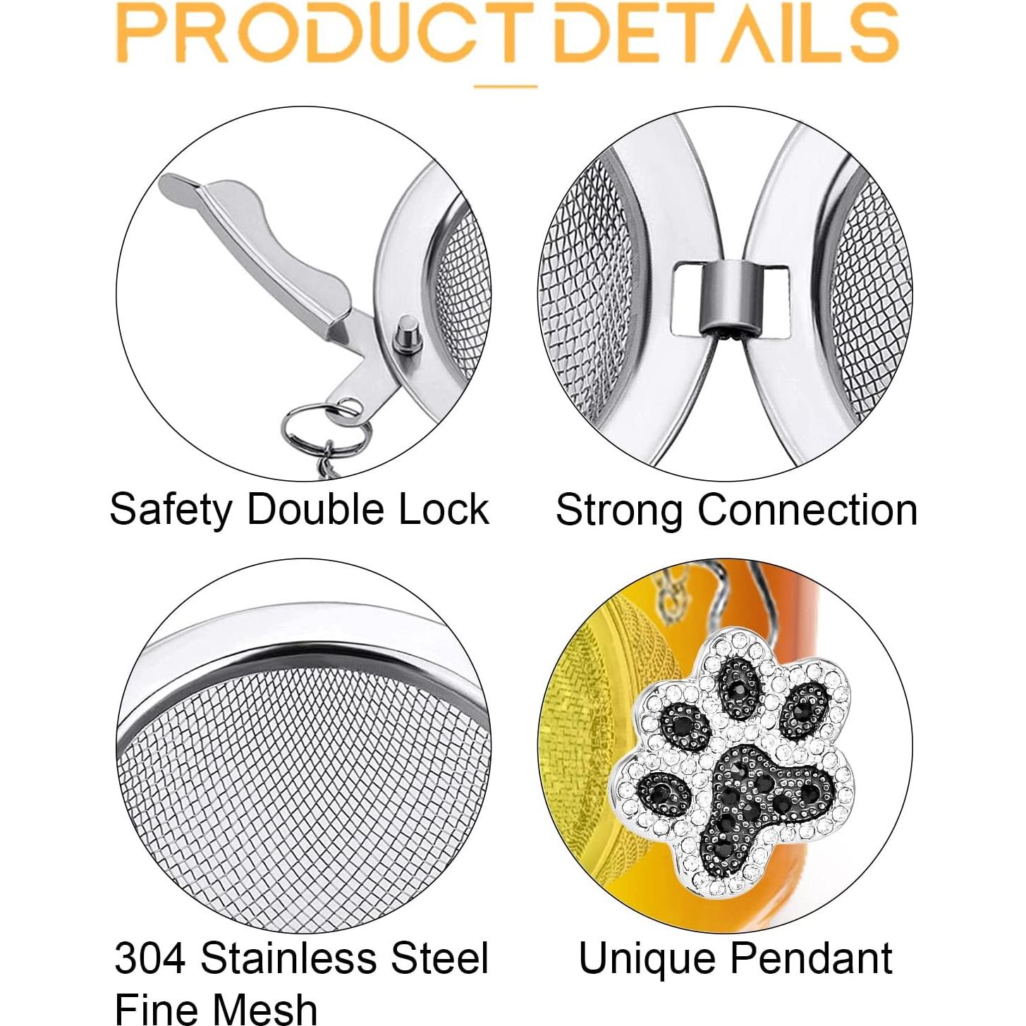 Infusor de Té Suelto NSTaygate 2pcs Acero Inoxidable 4.5cm