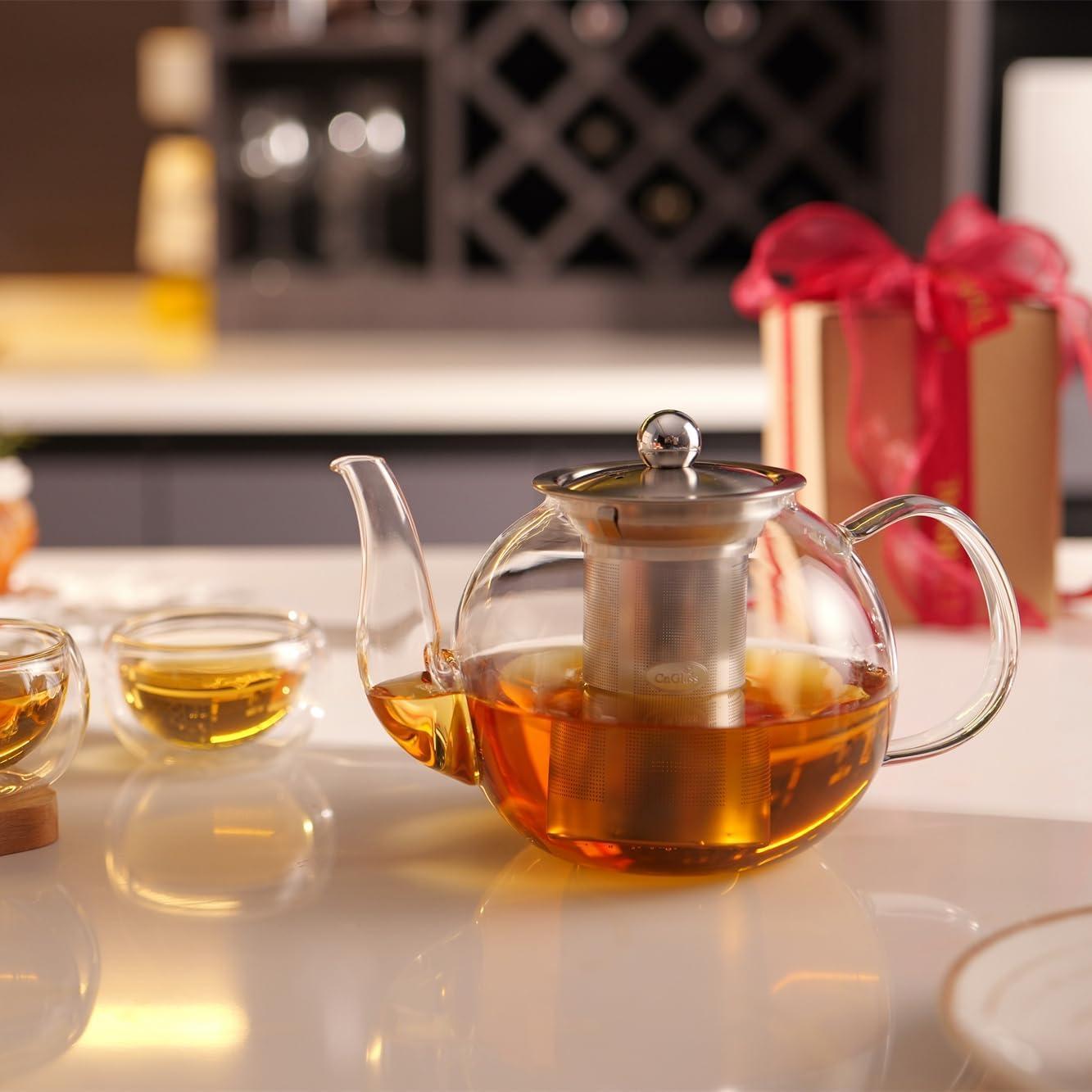 Tetera de Vidrio CNGLASS 600ml con Infusor Removible