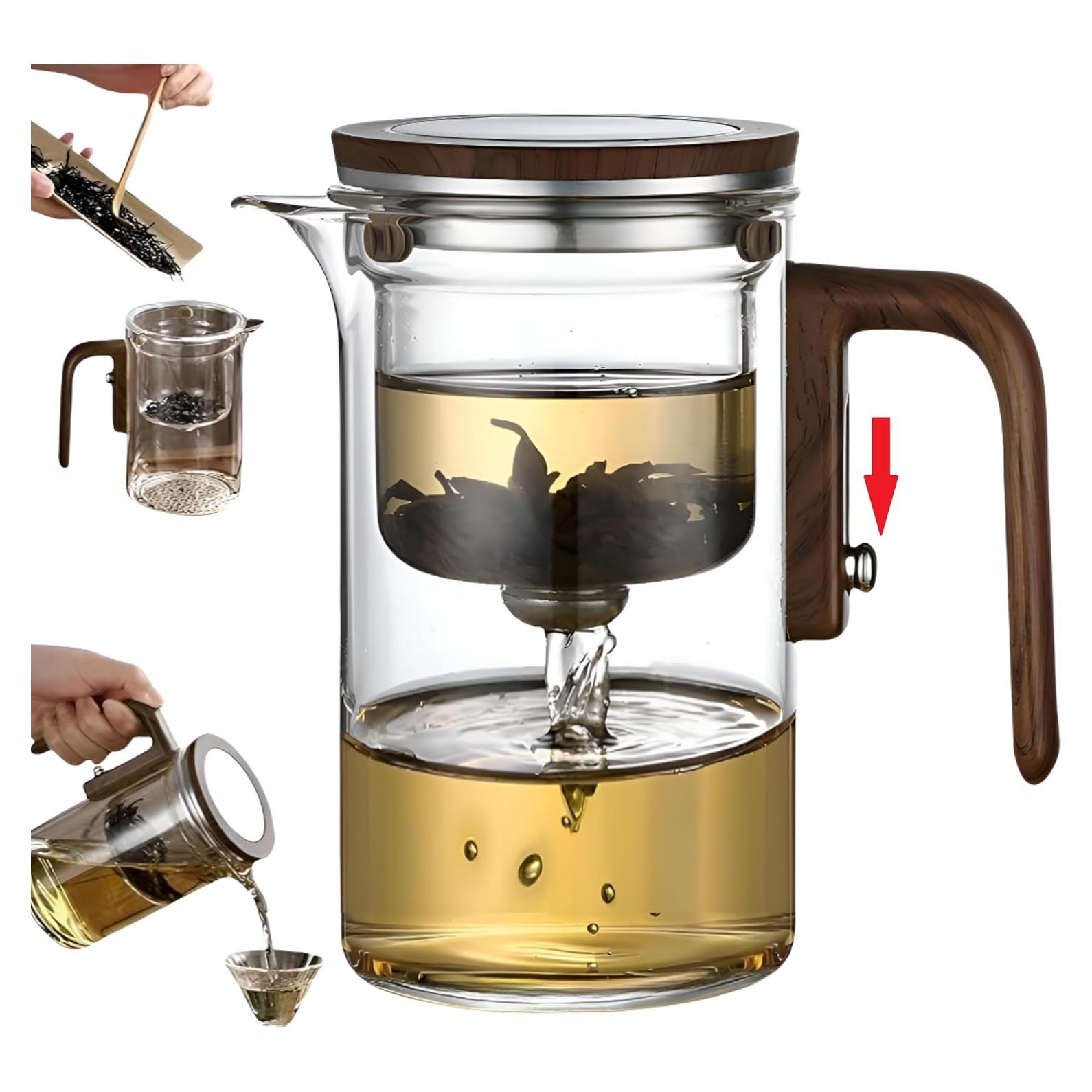 Tetera de Vidrio Enchanti DRNKNSTX 600 ml con Infusor