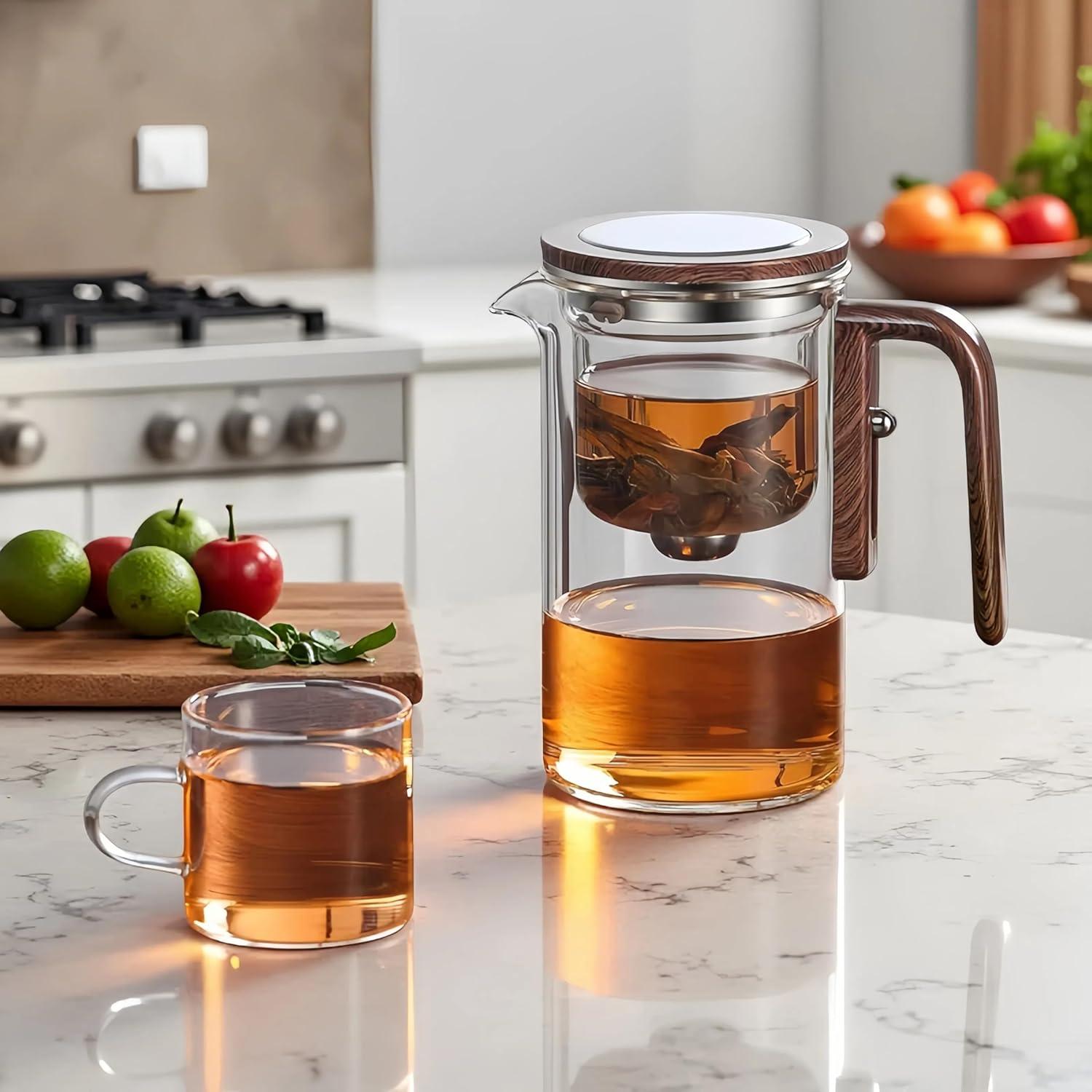 Tetera de Vidrio Enchanti DRNKNSTX 600 ml con Infusor