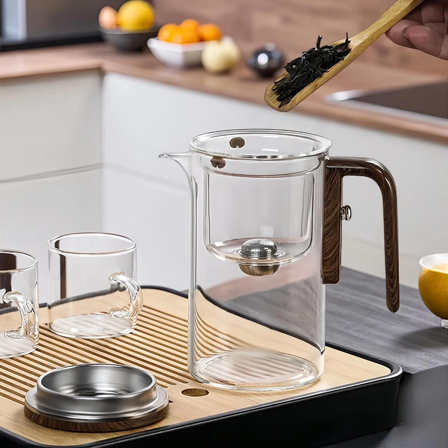 Tetera de Vidrio Enchanti DRNKNSTX 600 ml con Infusor