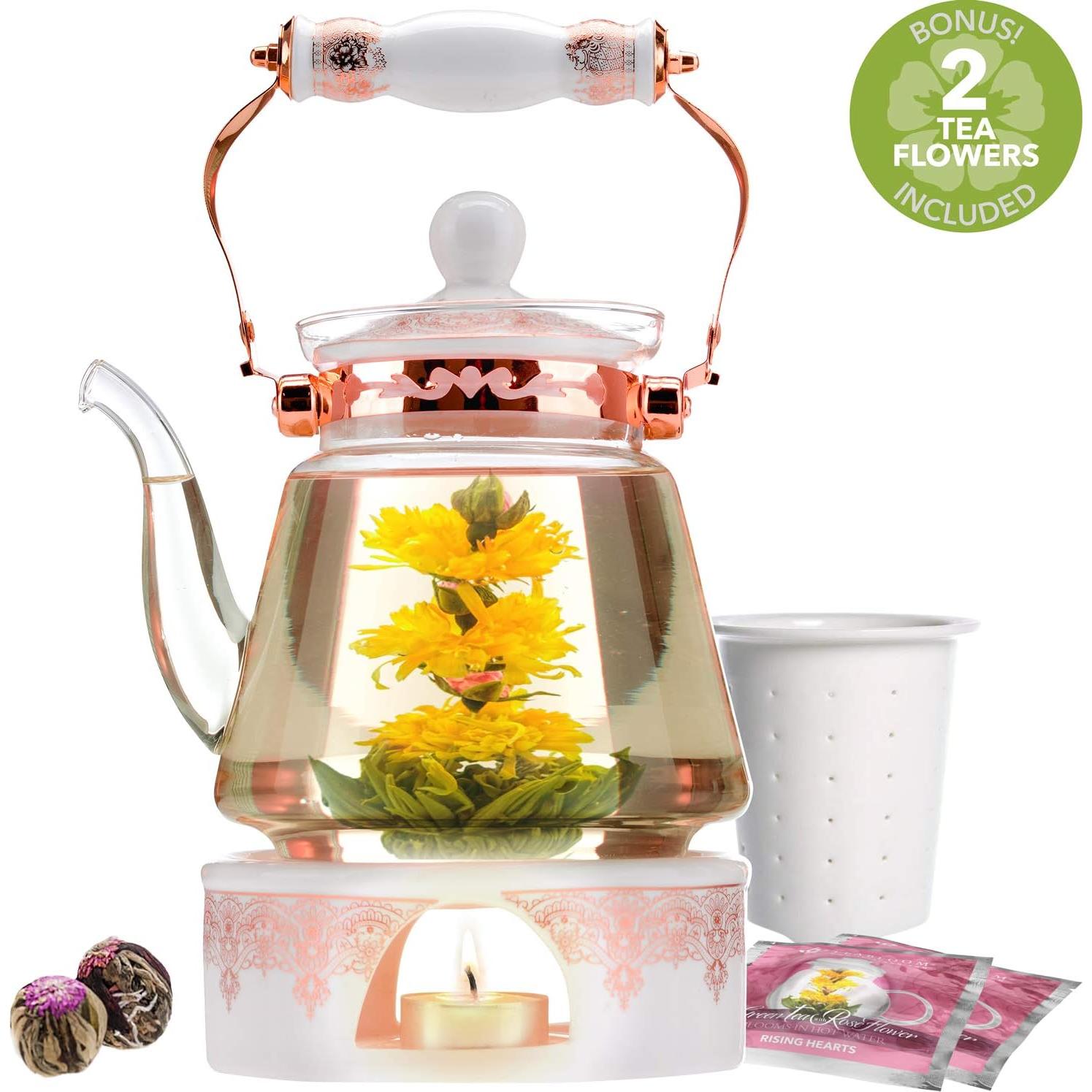 Juego de Tetera de Vidrio Teabloom Buckingham Palace 1.2L