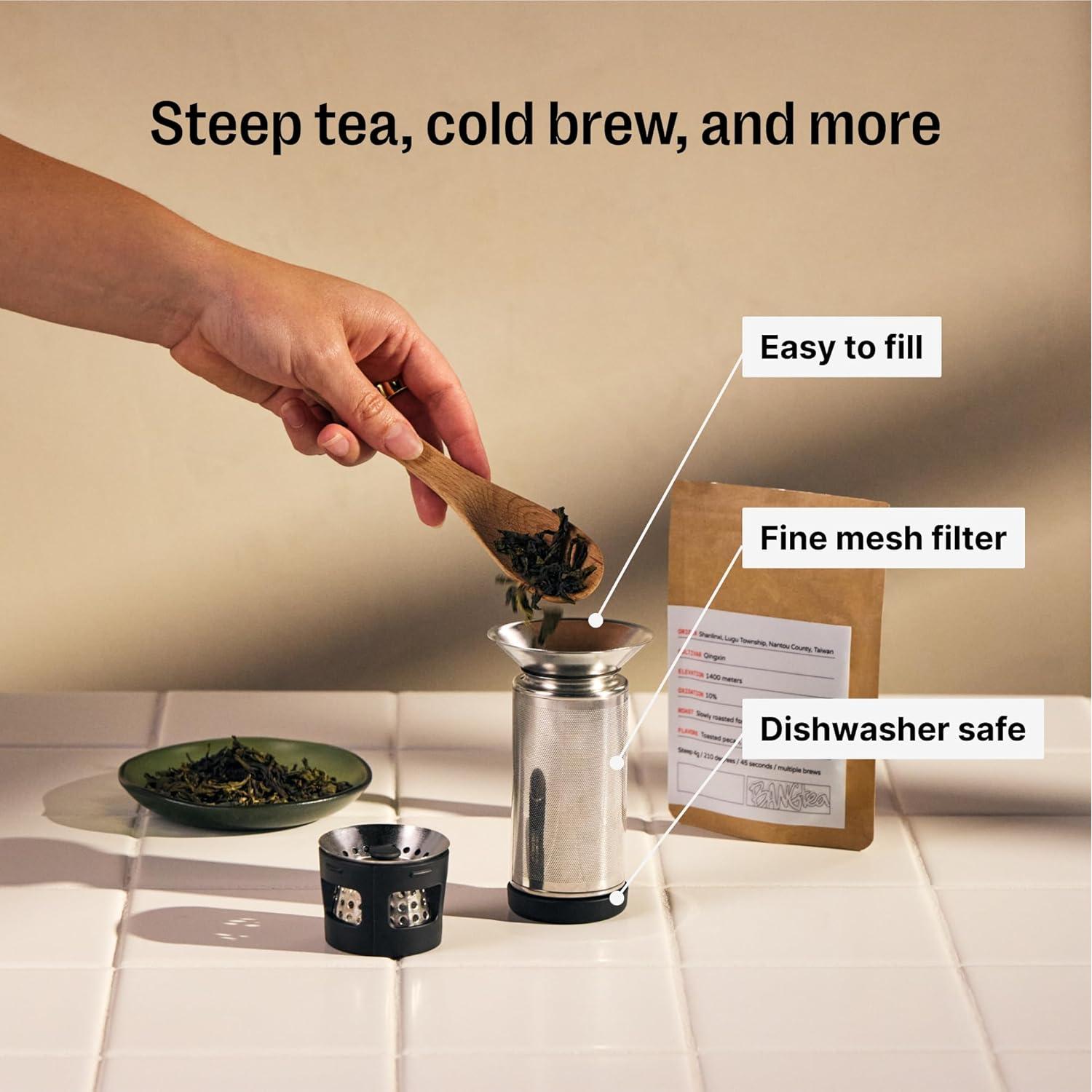 Infusor de Té Fellow Carter con Taza 16 oz - Acero Inoxidable