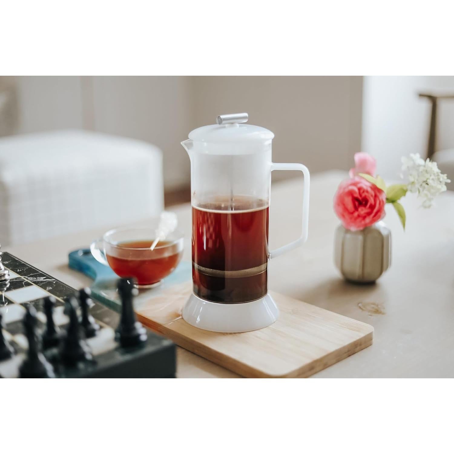 Prensa de Té Teabloom Toulouse 700 mL Vidrio Borosilicato Rosa