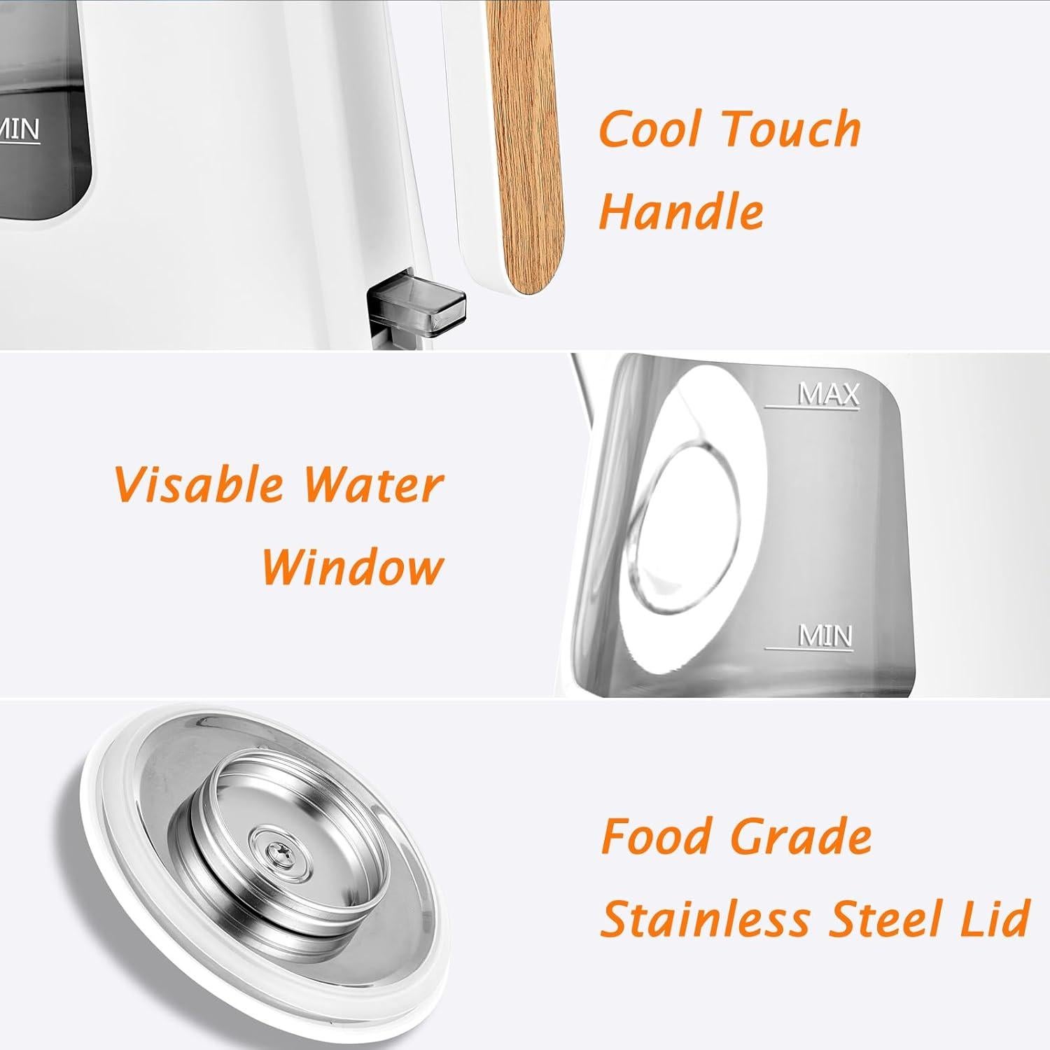 Hervidor Eléctrico TopWit 1.0L con Infusor Acero Inoxidable