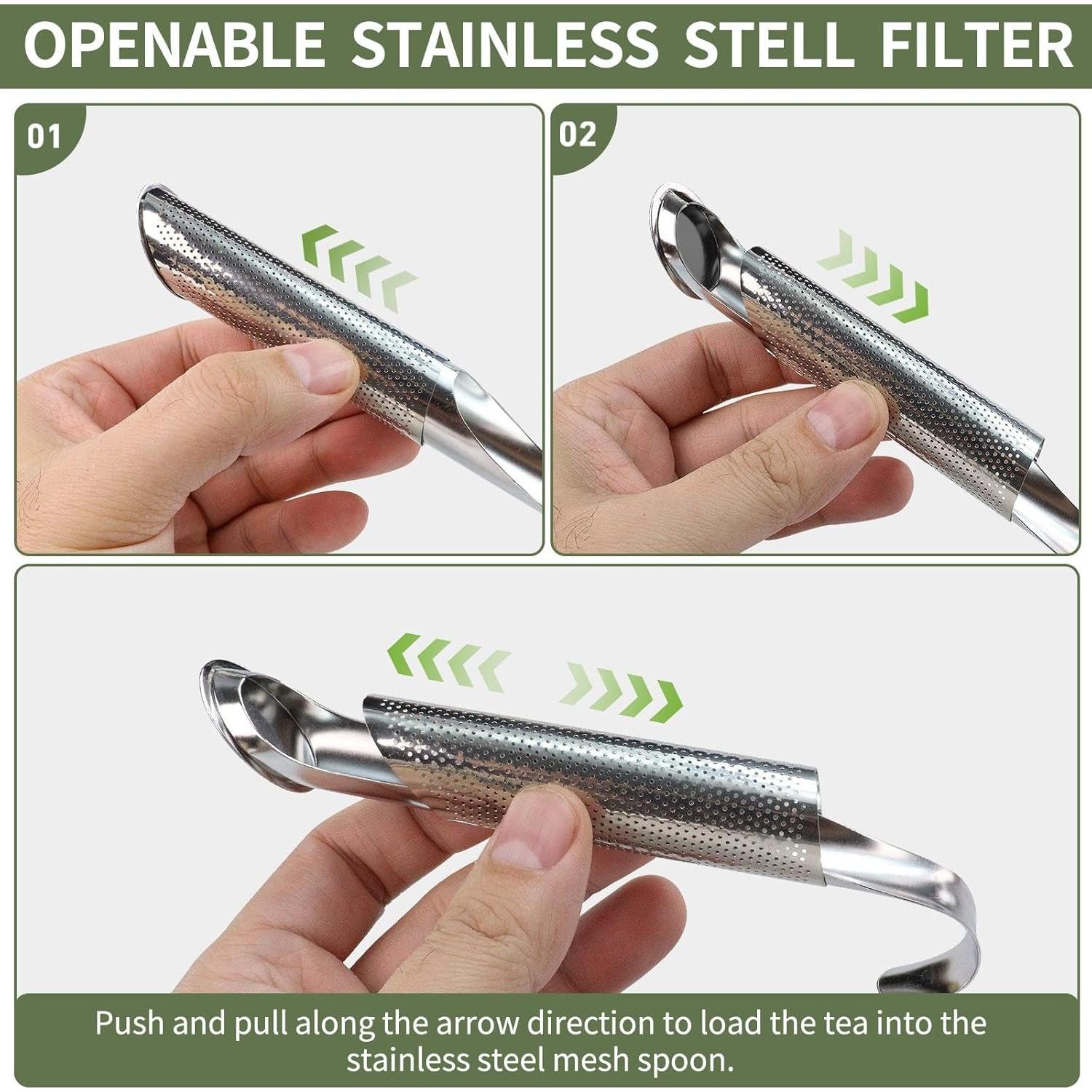 Paquete de 3 Infusores de Té Acero Inoxidable Wahijihe