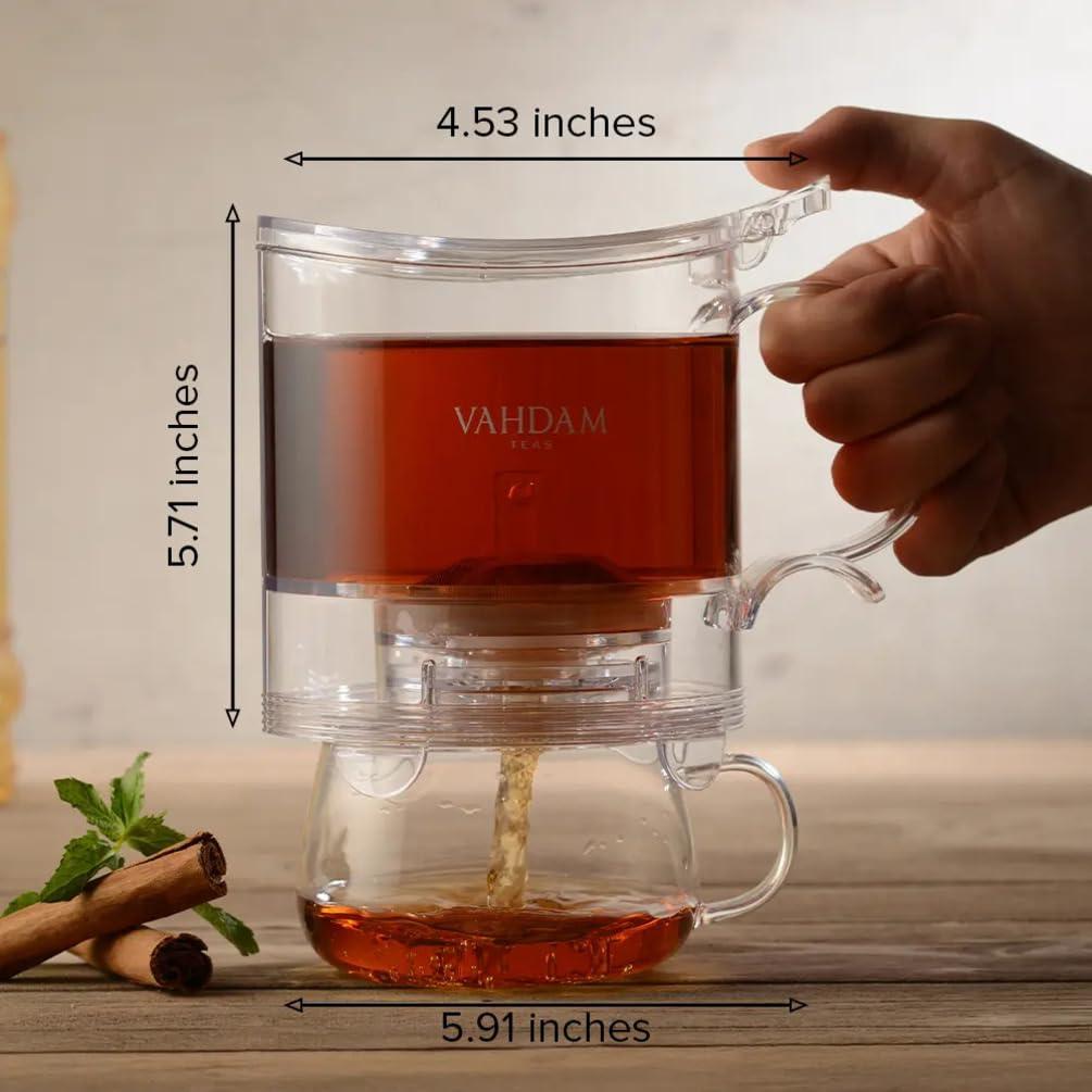 Infusor de Té VAHDAM 16oz Libre de BPA - Tetera Inteligente