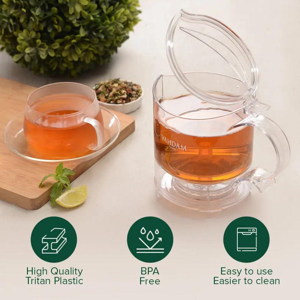 Infusor de Té VAHDAM 16oz Libre de BPA - Tetera Inteligente