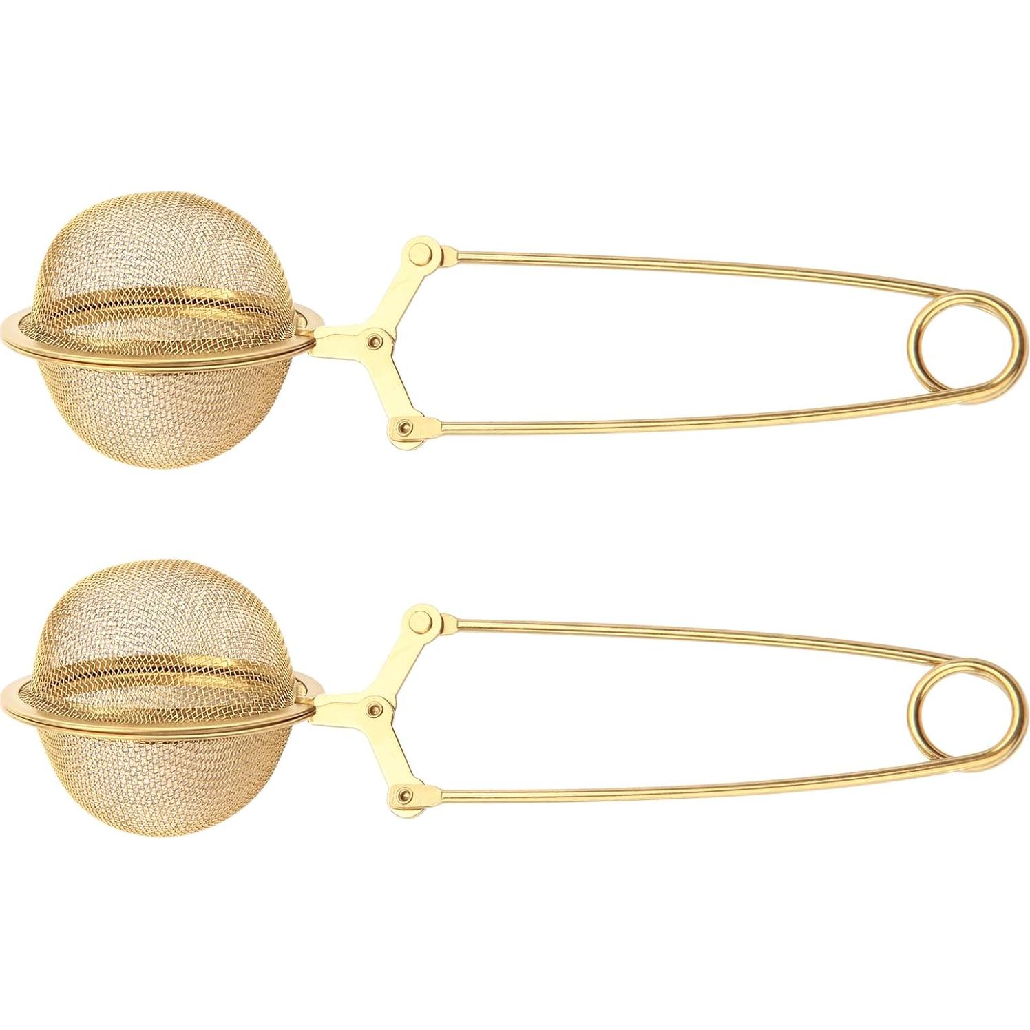 Infusor de Té con Mango Luckyiren, Acero Inoxidable, 2 Piezas