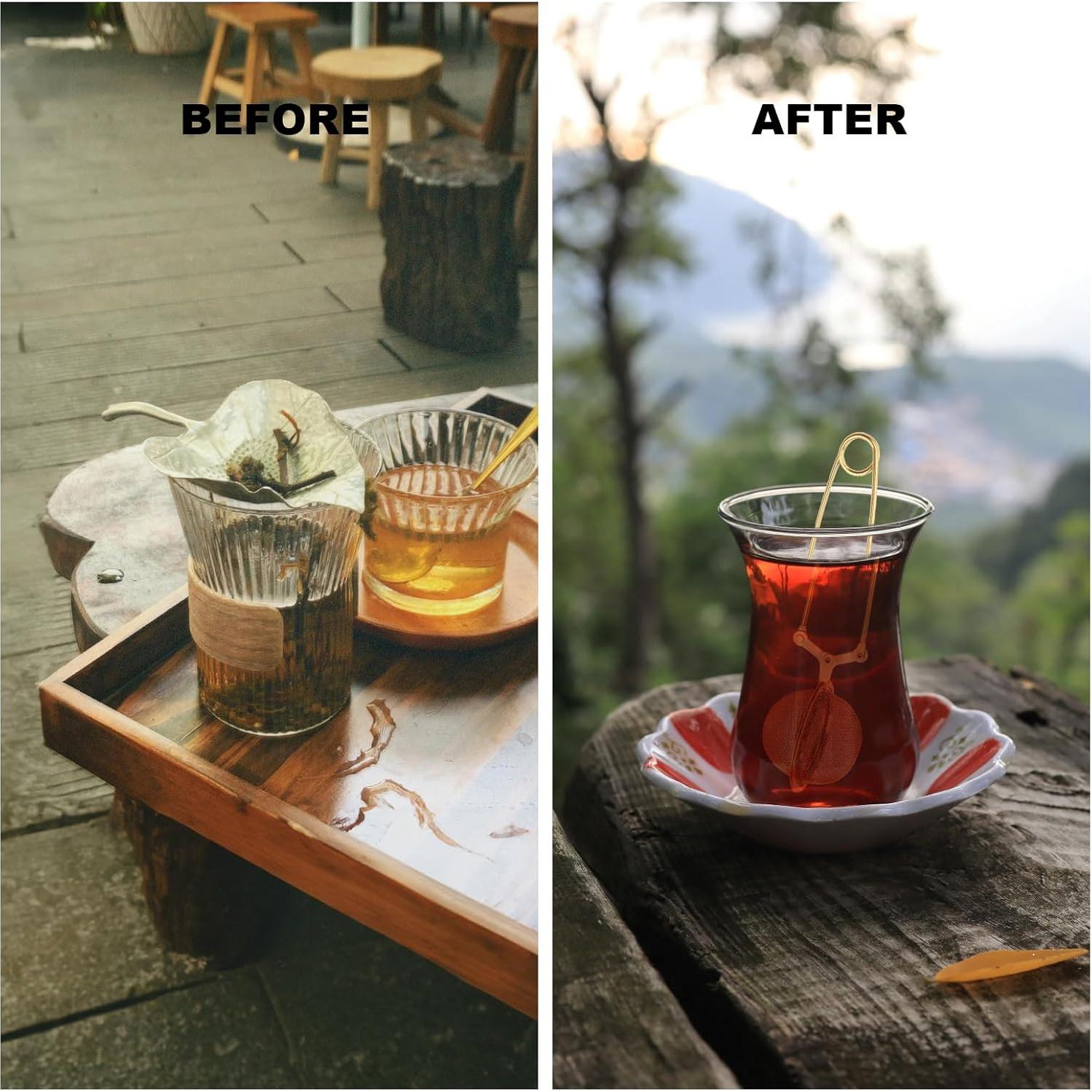 Infusor de Té con Mango Luckyiren, Acero Inoxidable, 2 Piezas