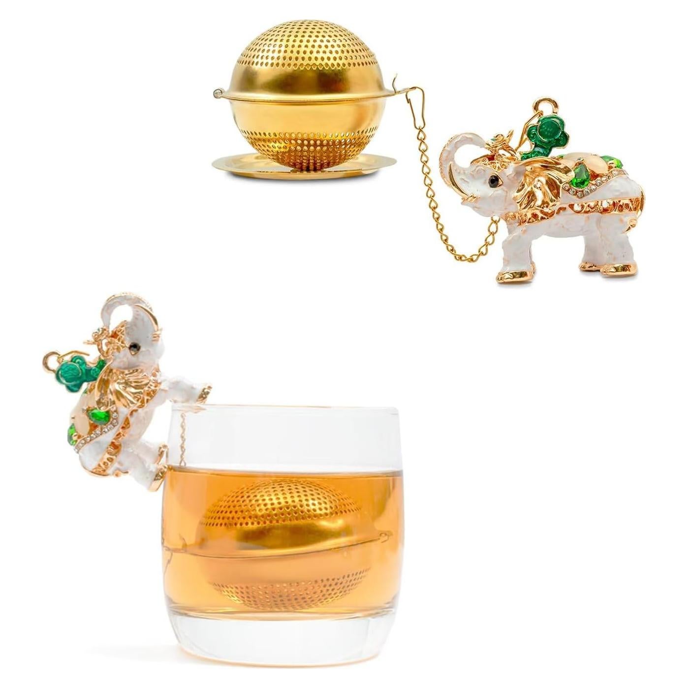 Colador de Té Elefante de Acero Inoxidable Gloriousliving 3.48 cm