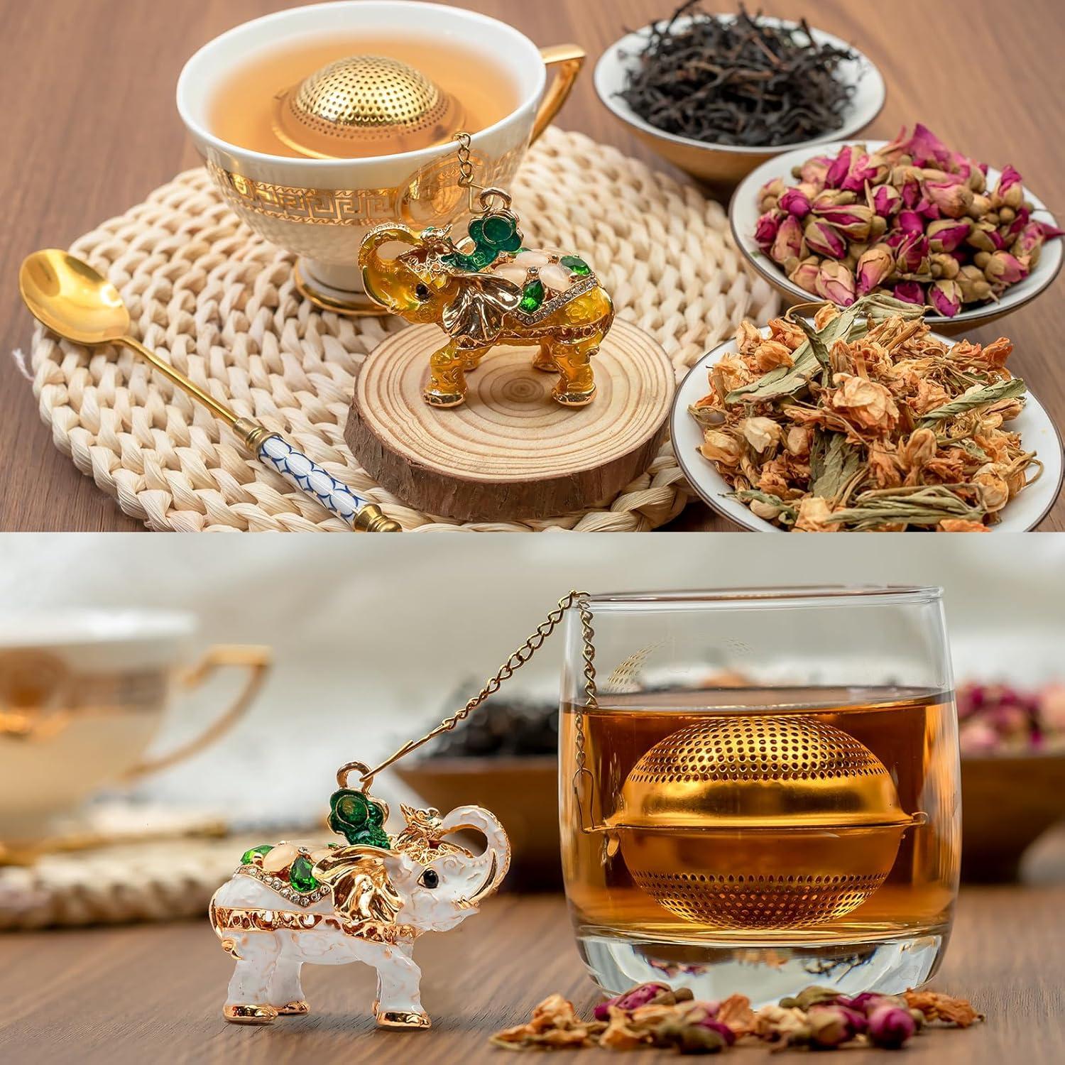 Colador de Té Elefante de Acero Inoxidable Gloriousliving 3.48 cm