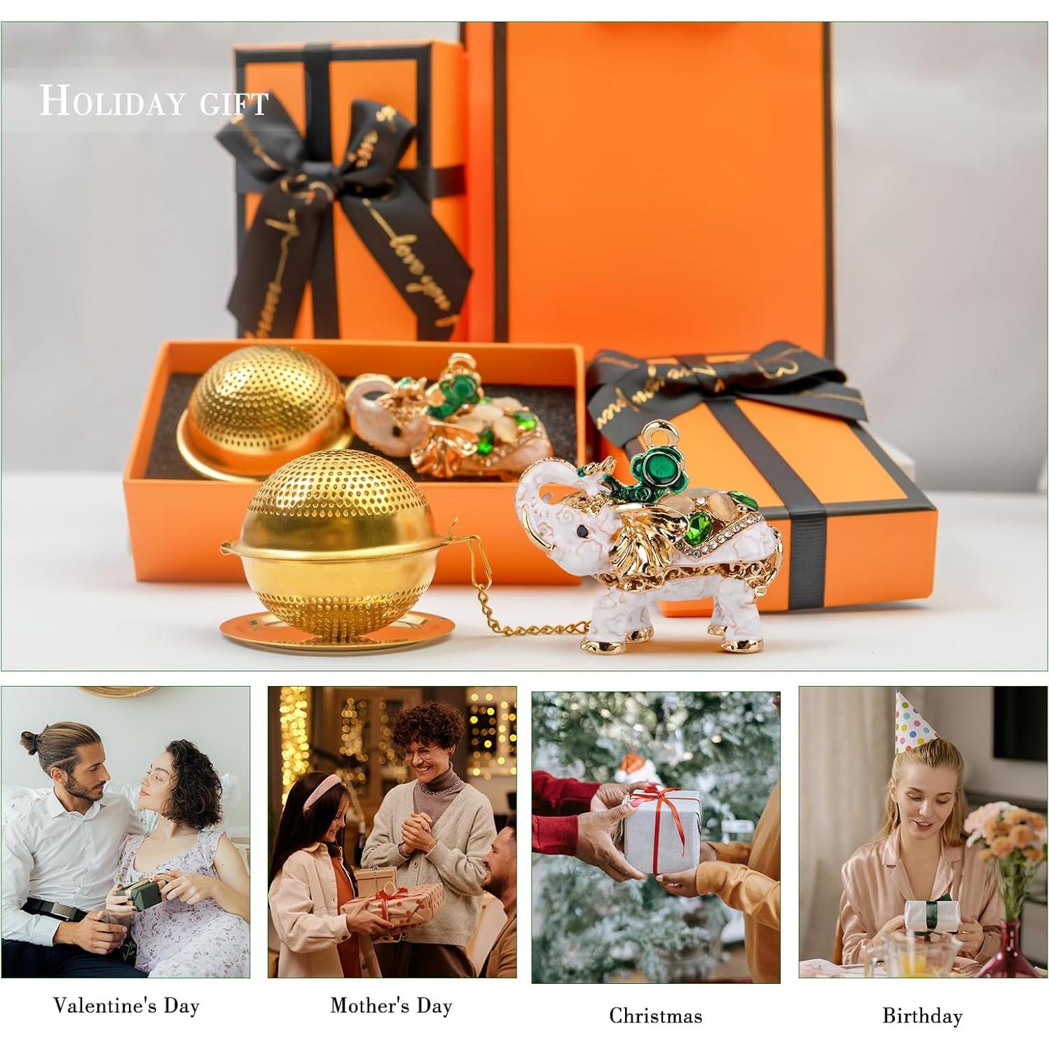 Colador de Té Elefante de Acero Inoxidable Gloriousliving 3.48 cm