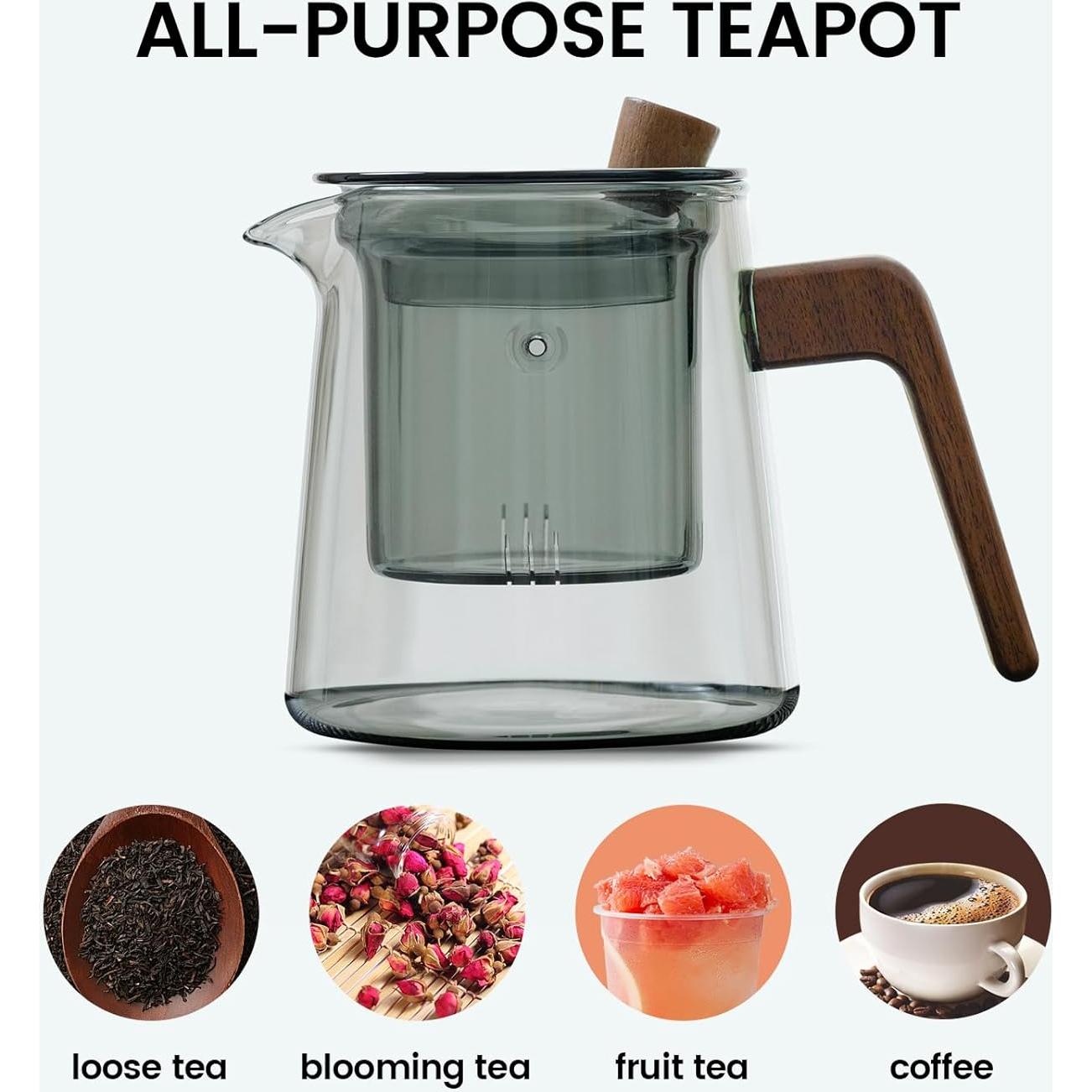 Tetera de vidrio Tea Canyon 500ml con infusor extraíble