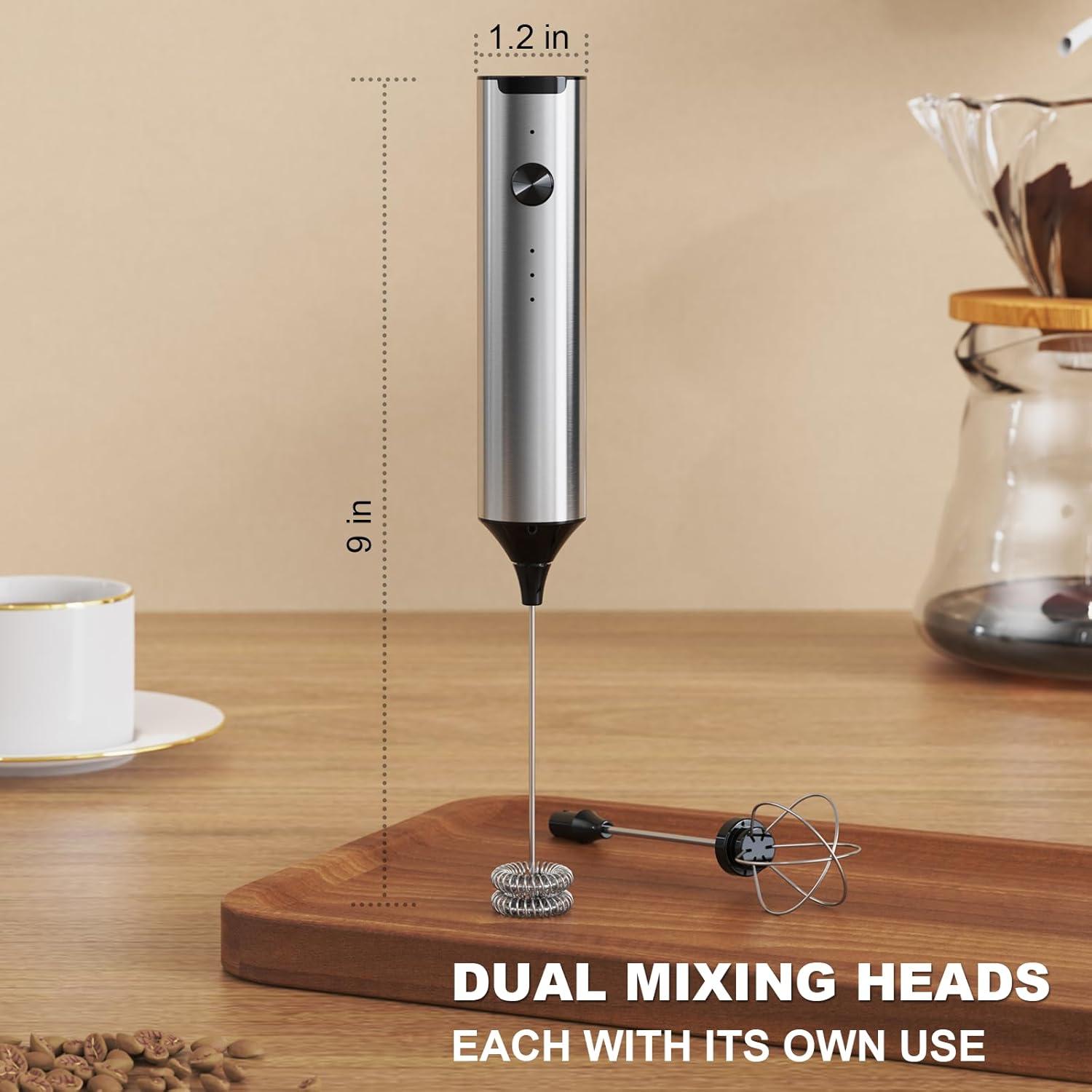 Espumador de Leche Eléctrico SOENGLYUN Recargable USB 10W