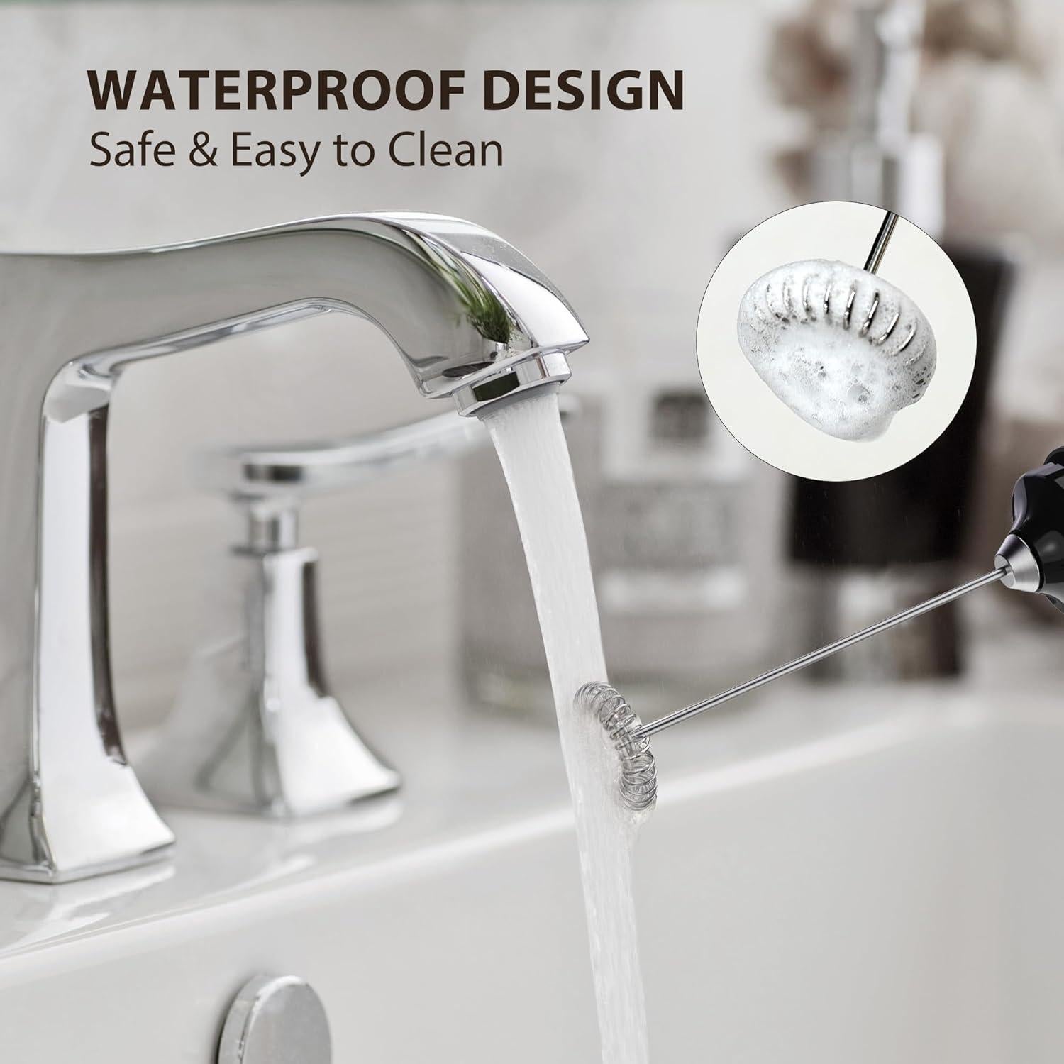 Espumador Eléctrico de Leche CMICE Negro USB Acero Inoxidable