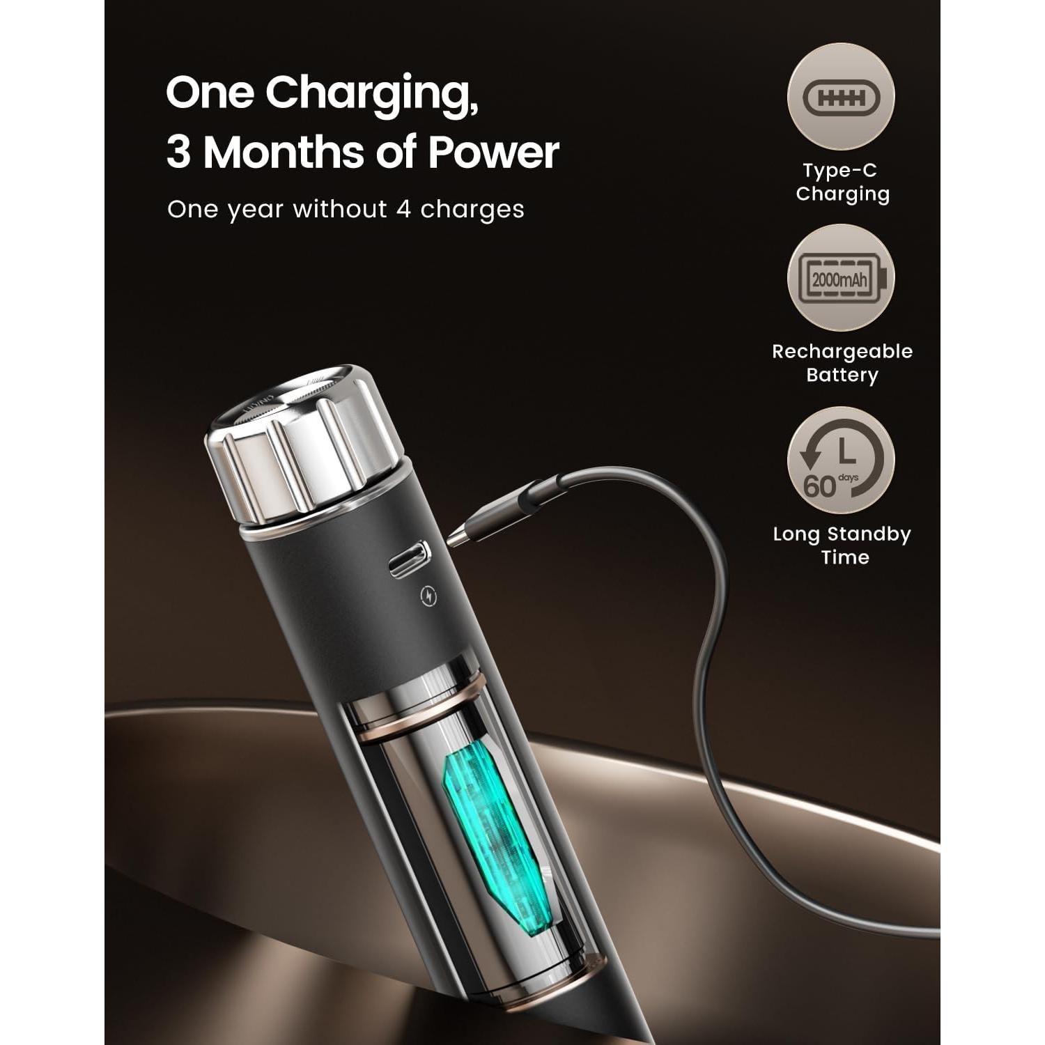 Espumador de Leche Recargable Maestri House MHMF03 Negro