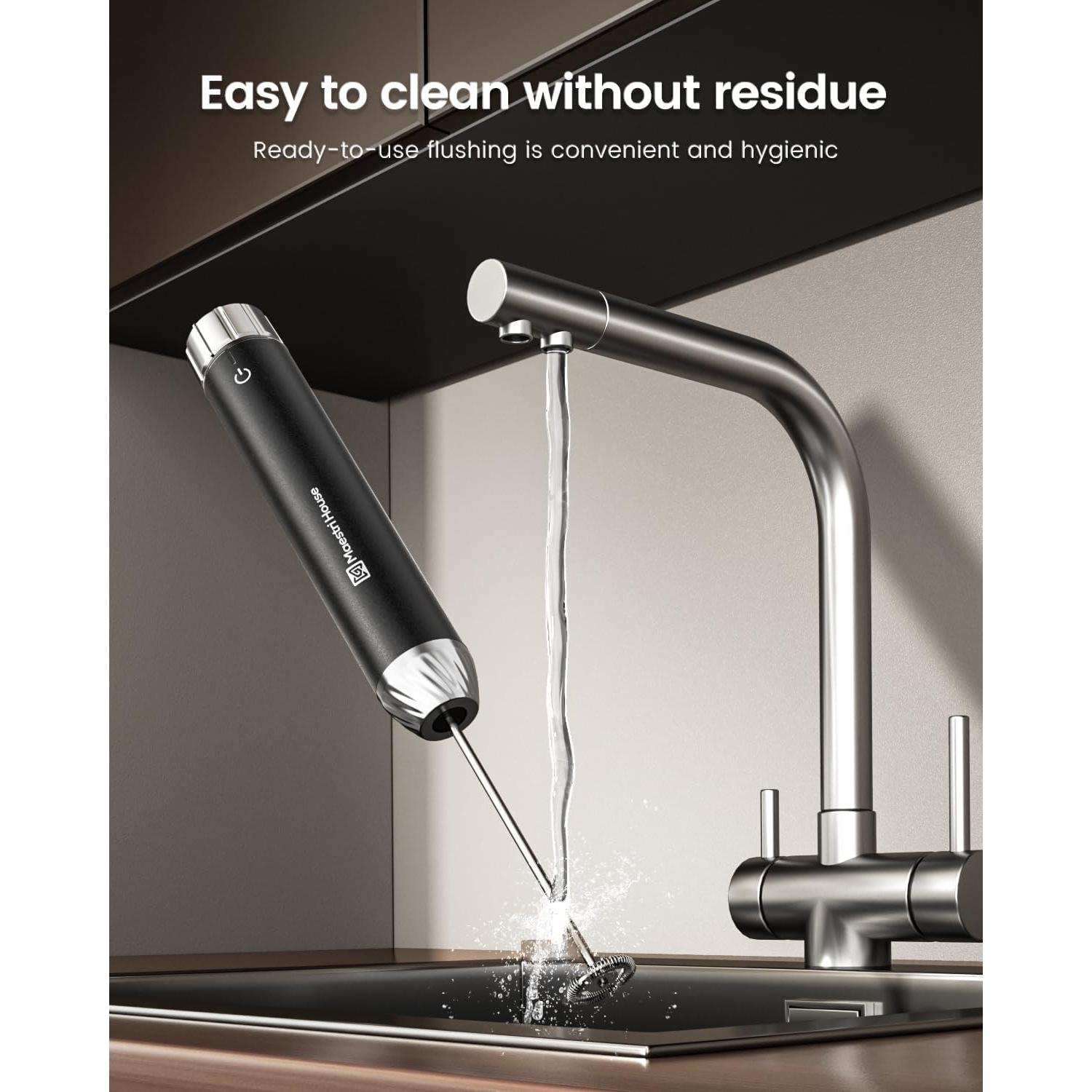 Espumador de Leche Recargable Maestri House MHMF03 Negro