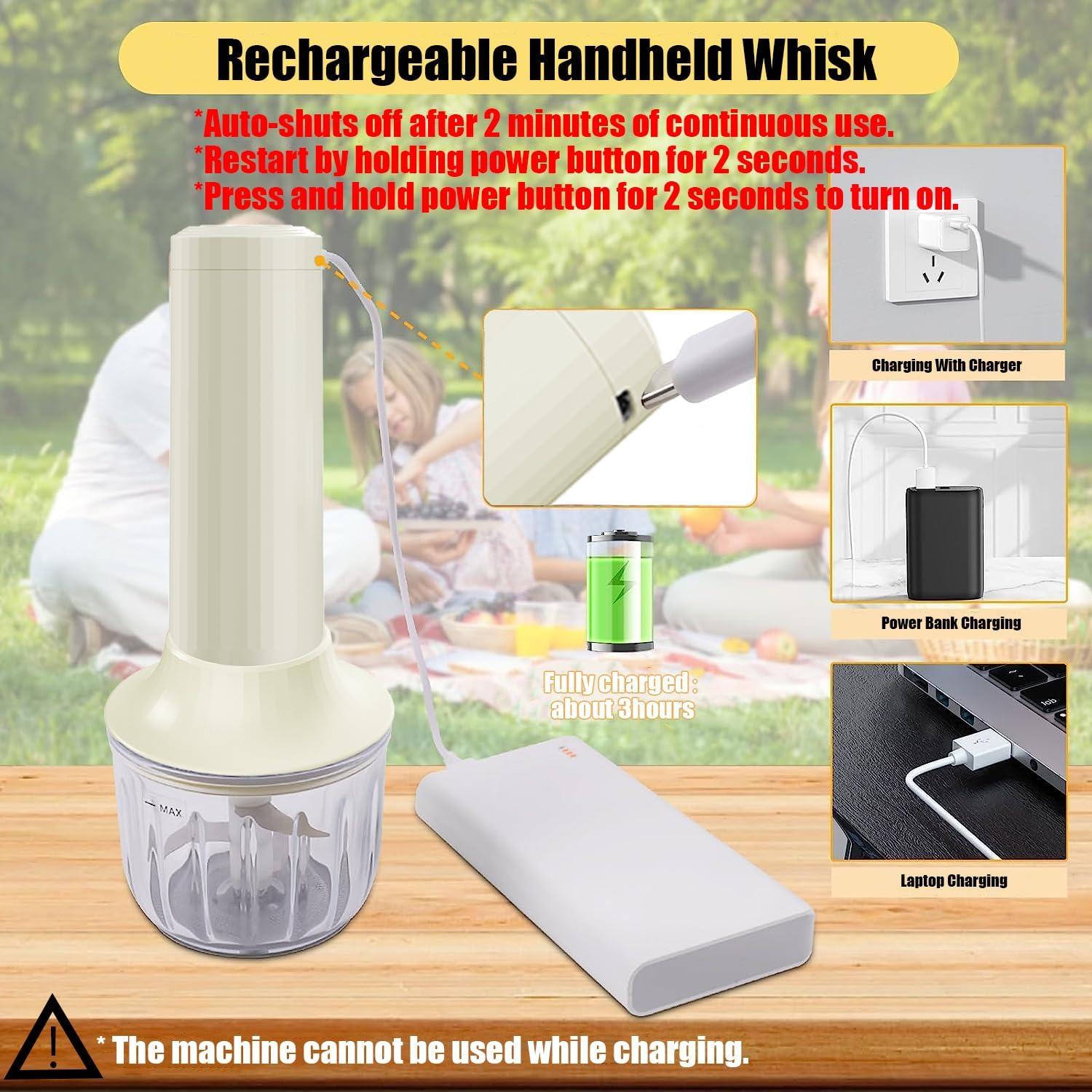 Batidora de Mano Inalámbrica PowCube 50W 10oz Rosa