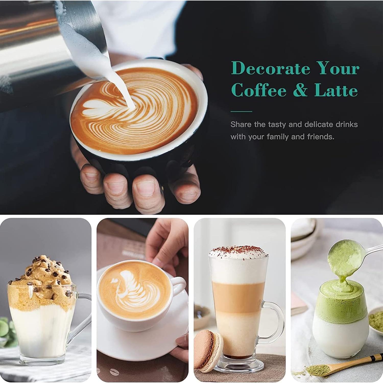 Espumador de Leche Recargable JrundMsoxz 3 Velocidades Blanco