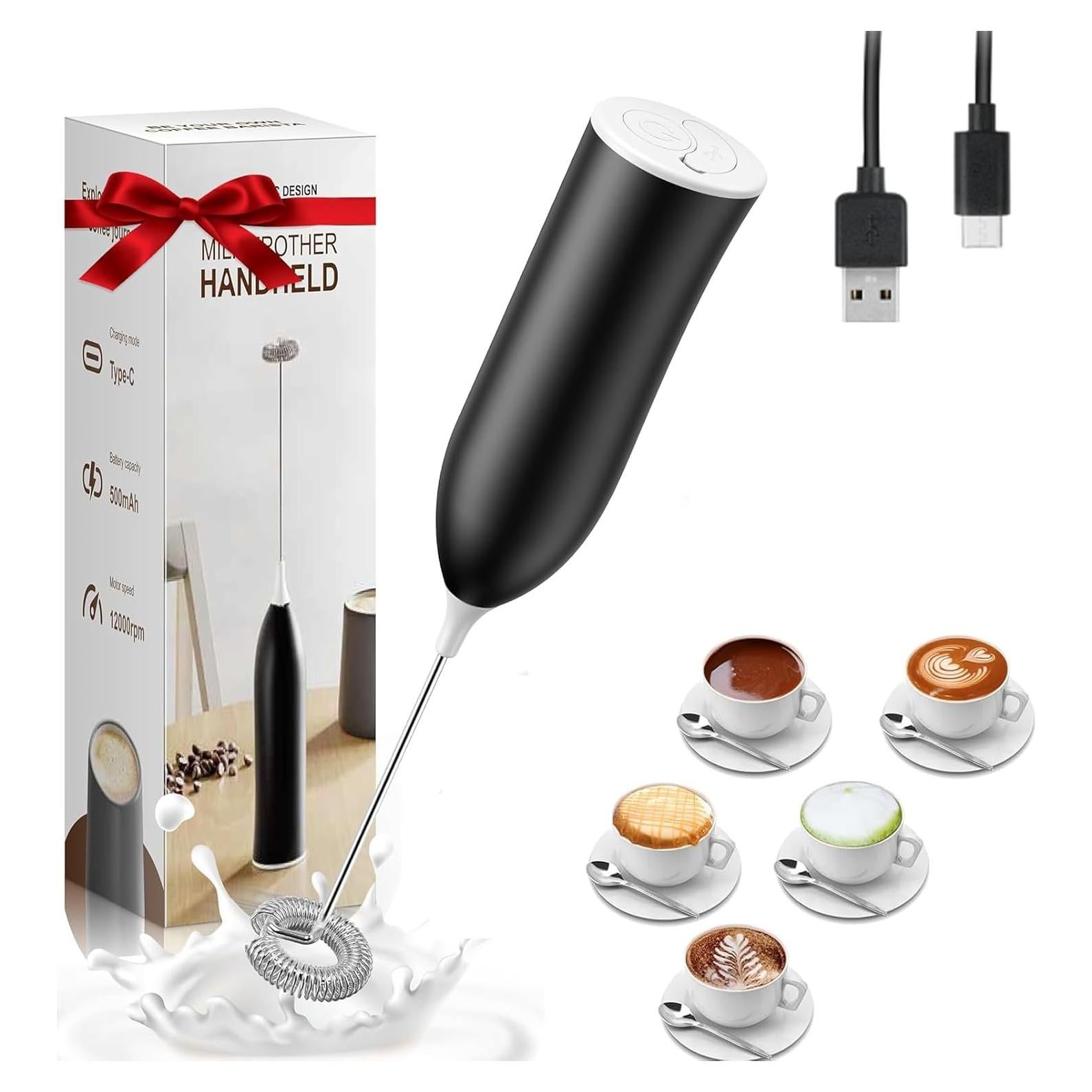 Espumador de Leche Eléctrico SQXMRQ Recargable USB 500mAh