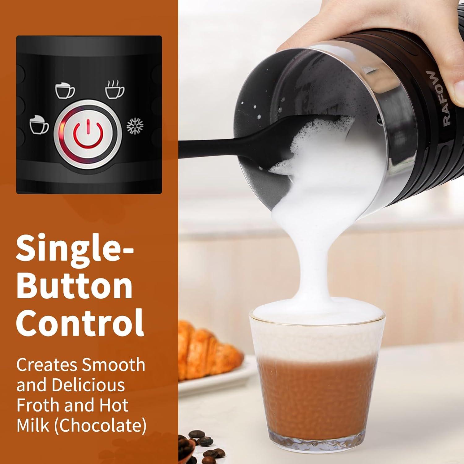 Espumador de Leche Eléctrico Rafow 350ml 4 en 1 Automático