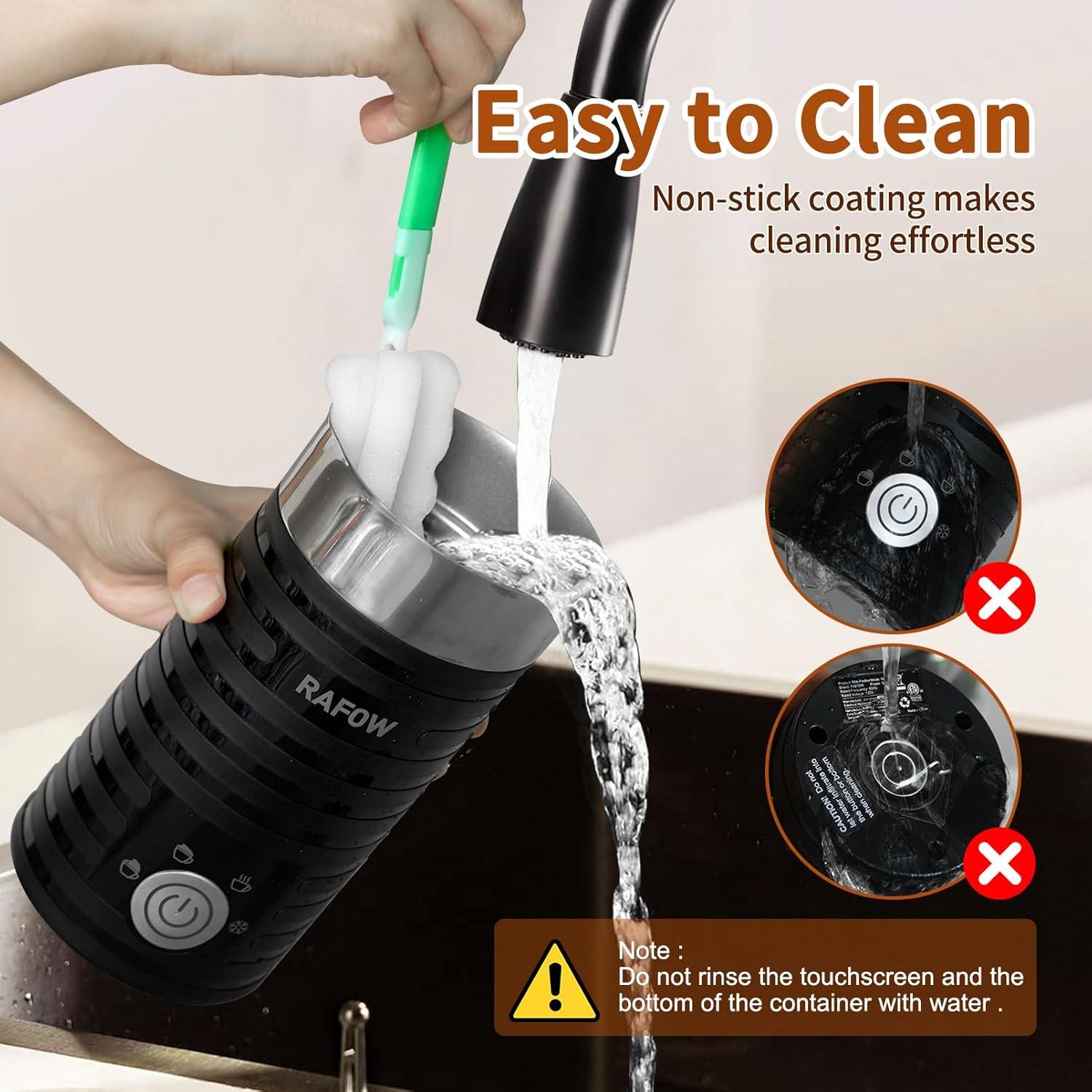 Espumador de Leche Eléctrico Rafow 350ml 4 en 1 Automático