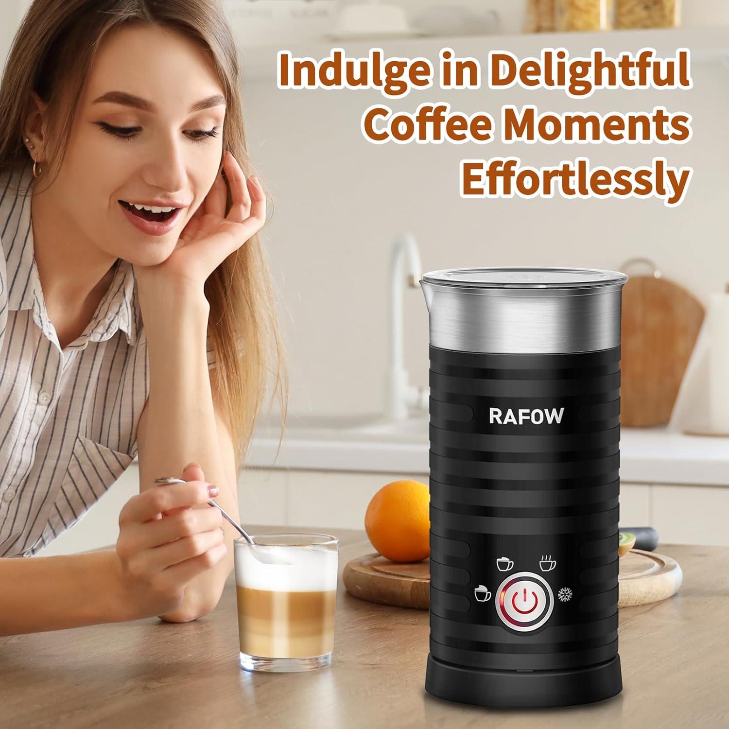 Espumador de Leche Eléctrico Rafow 350ml 4 en 1 Automático