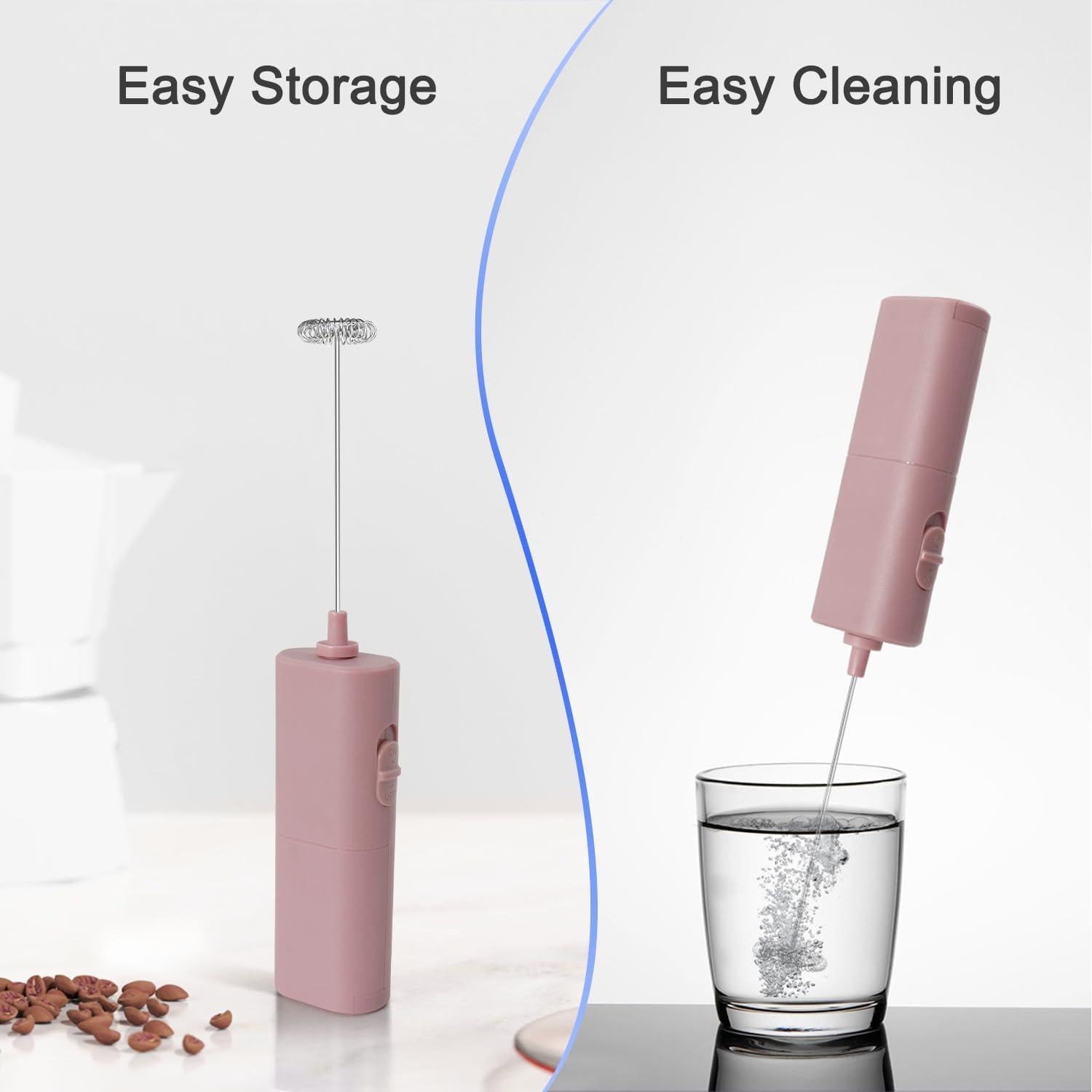 Espumador de Leche Eléctrico ELMWAY KJBQ-12 Rosa para Café