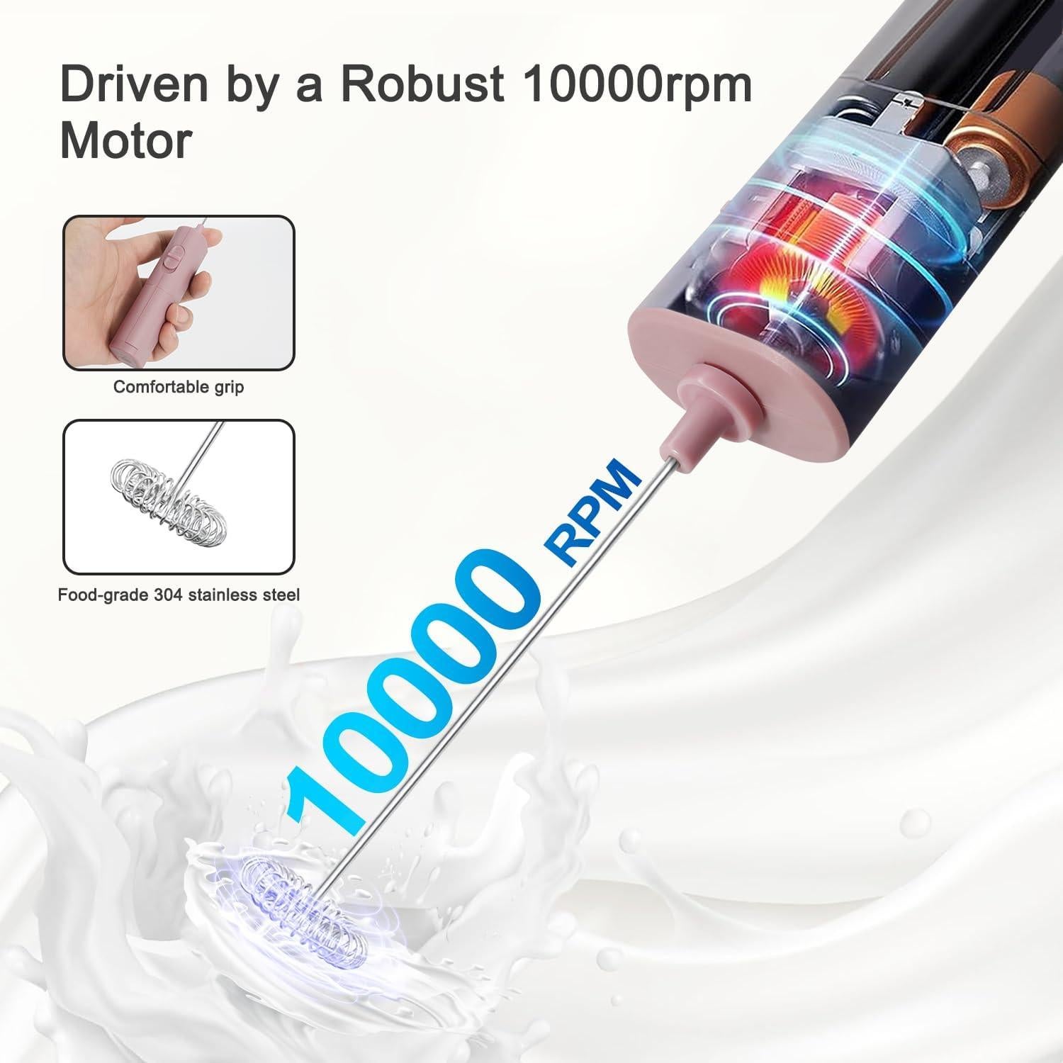 Espumador de Leche Eléctrico ELMWAY KJBQ-12 Rosa para Café