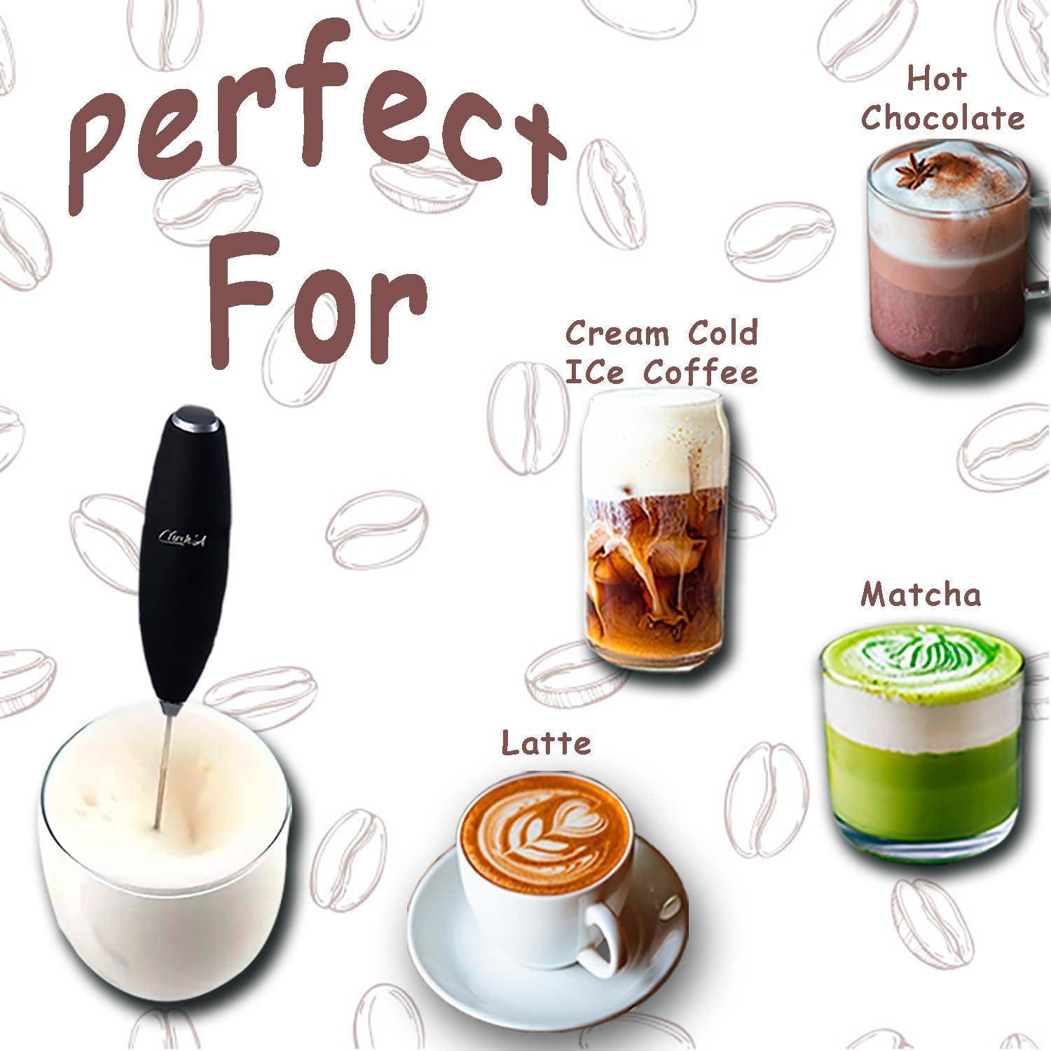 Espumador de Leche Yireh' Mini Ergonómico Negro 150g