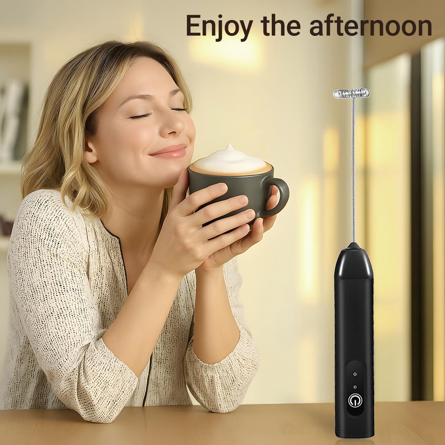 Mini Batidor de Leche YuxLnJxem D01, Acero Inoxidable, USB