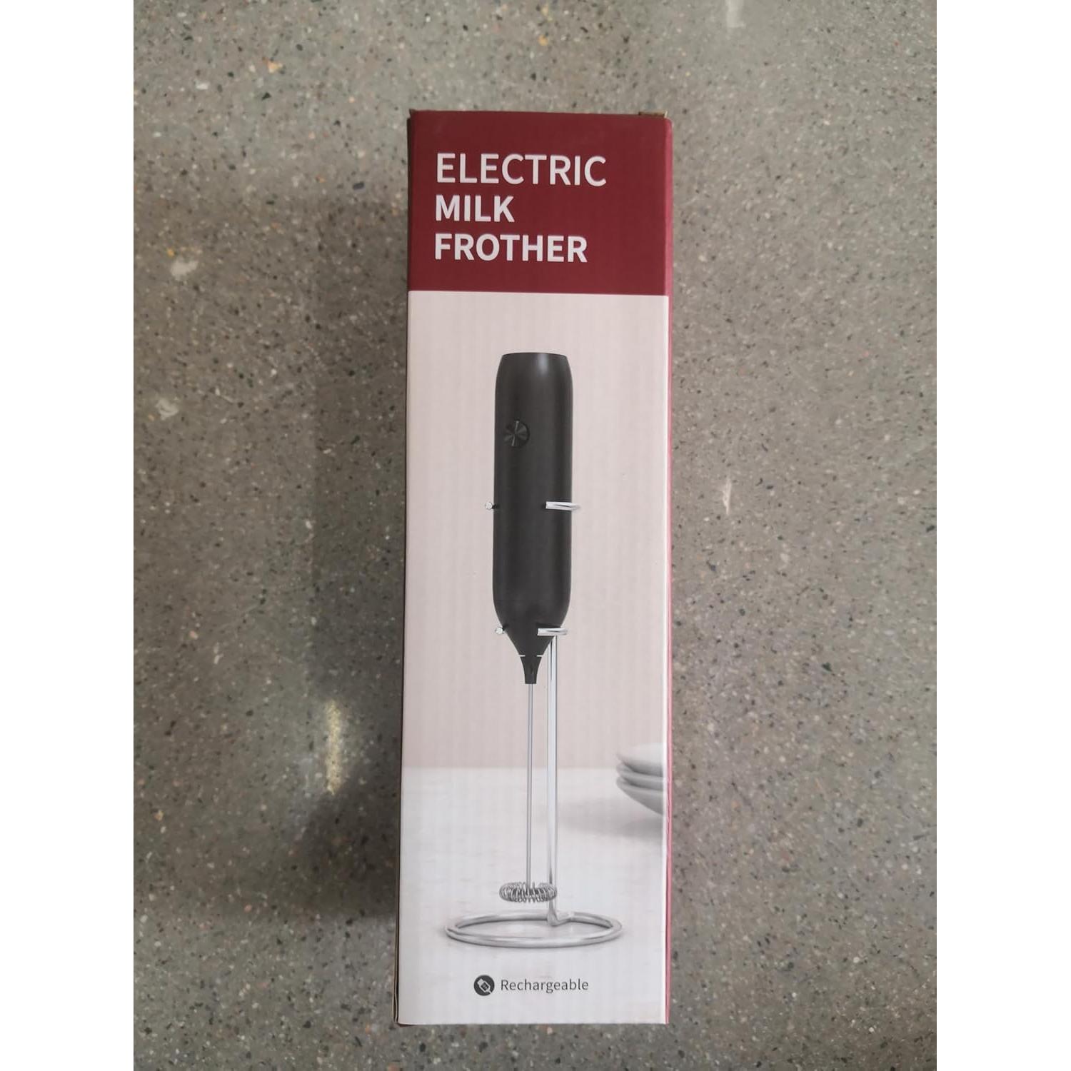 Espumador de Leche Eléctrico CIRCLE JOY con Soporte Negro