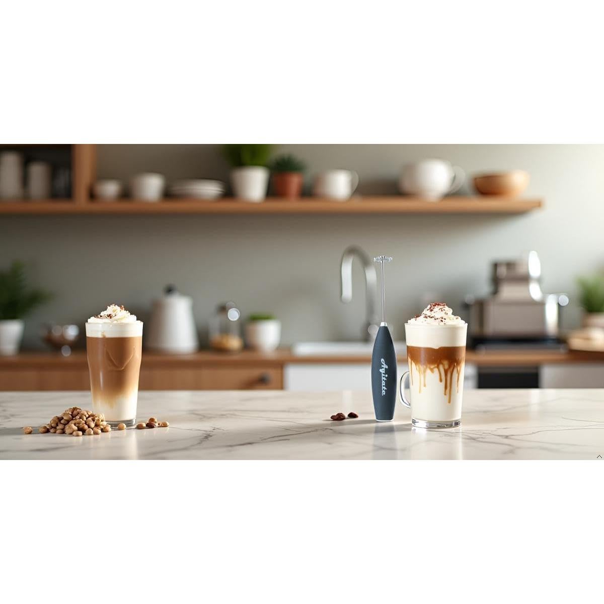 Batidor Eléctrico de Mano Agitate AMF15K-B, Acero Inoxidable, Negro