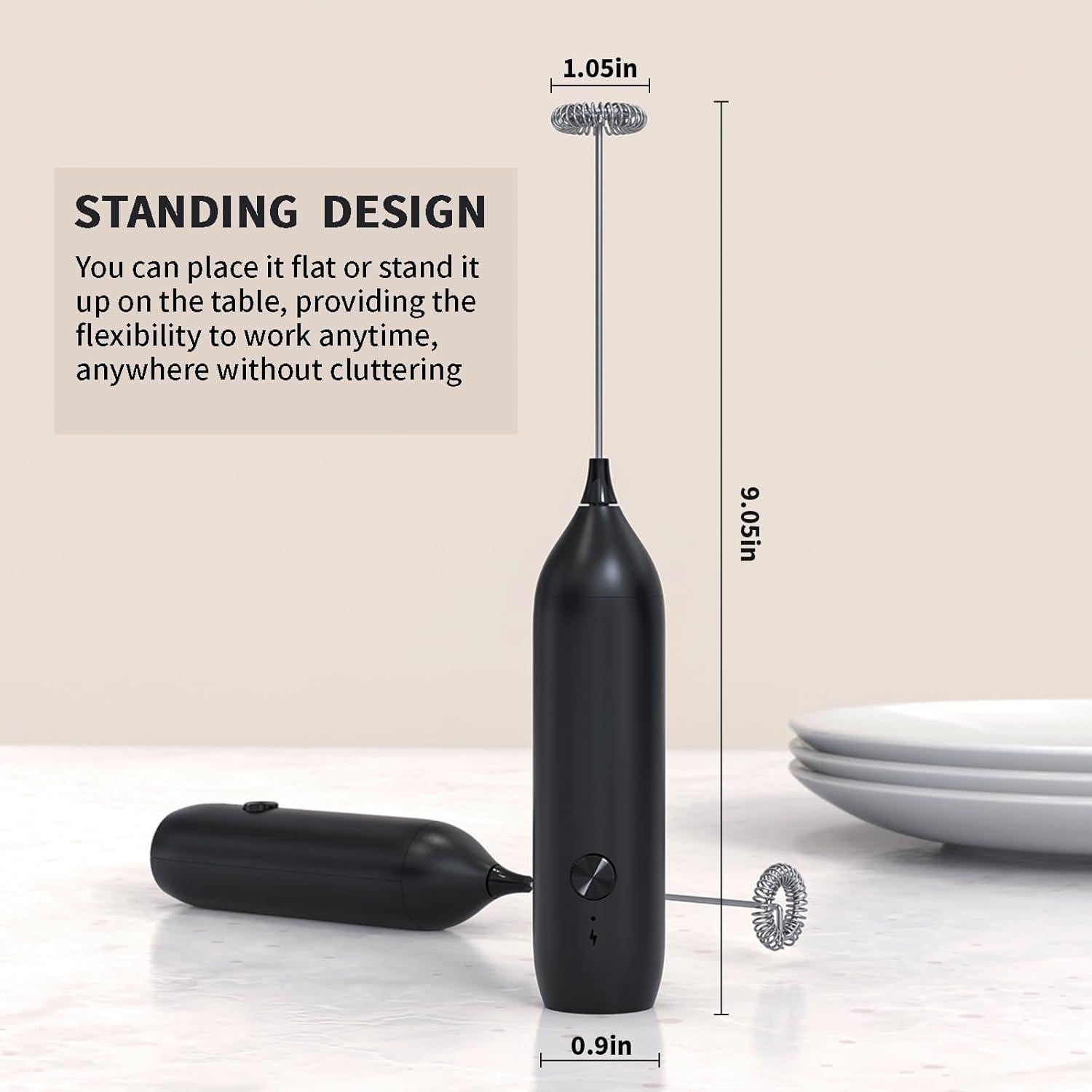 Espumador de Leche Eléctrico NAIXI NX004-B Recargable 500mAh
