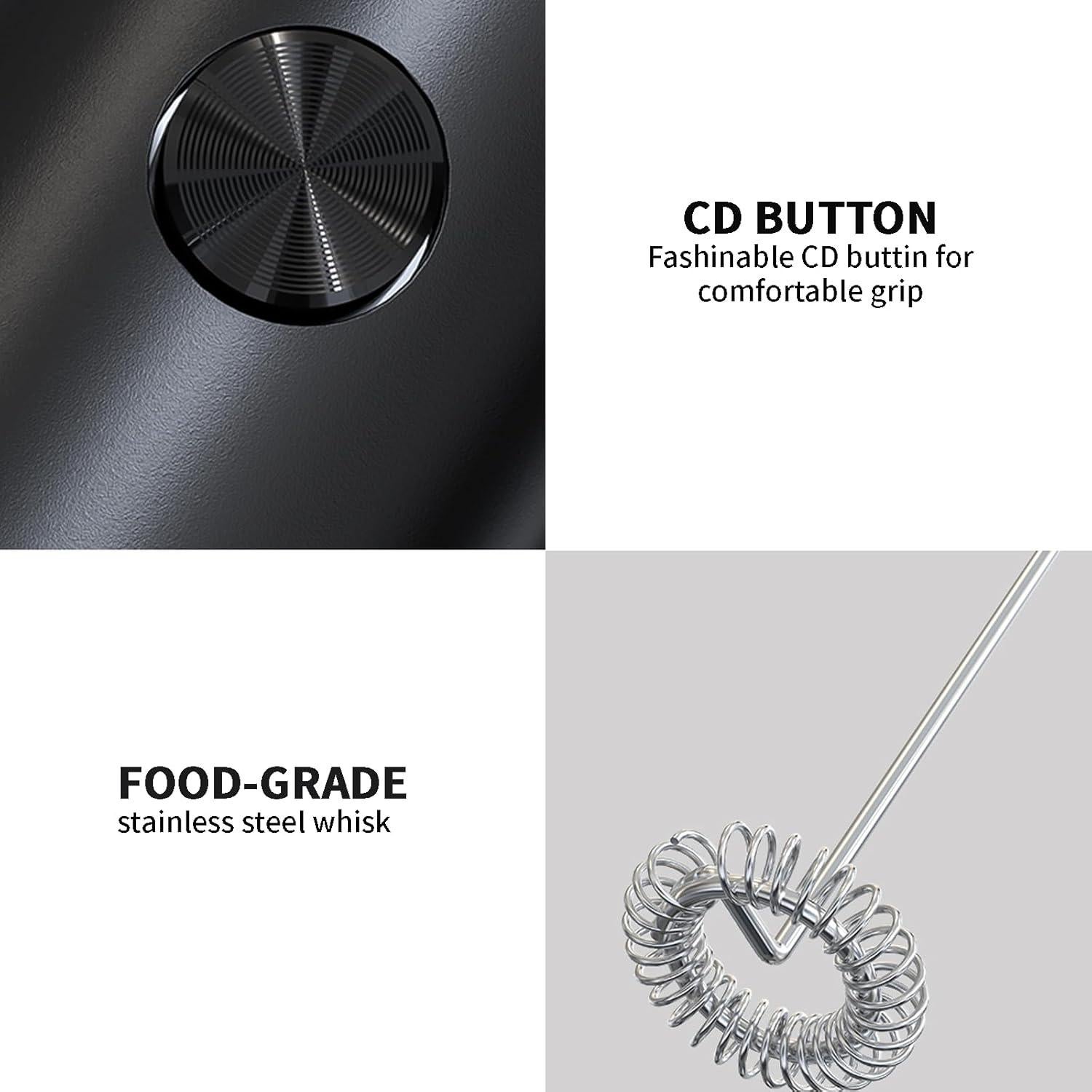 Espumador de Leche Eléctrico NAIXI NX004-B Recargable 500mAh