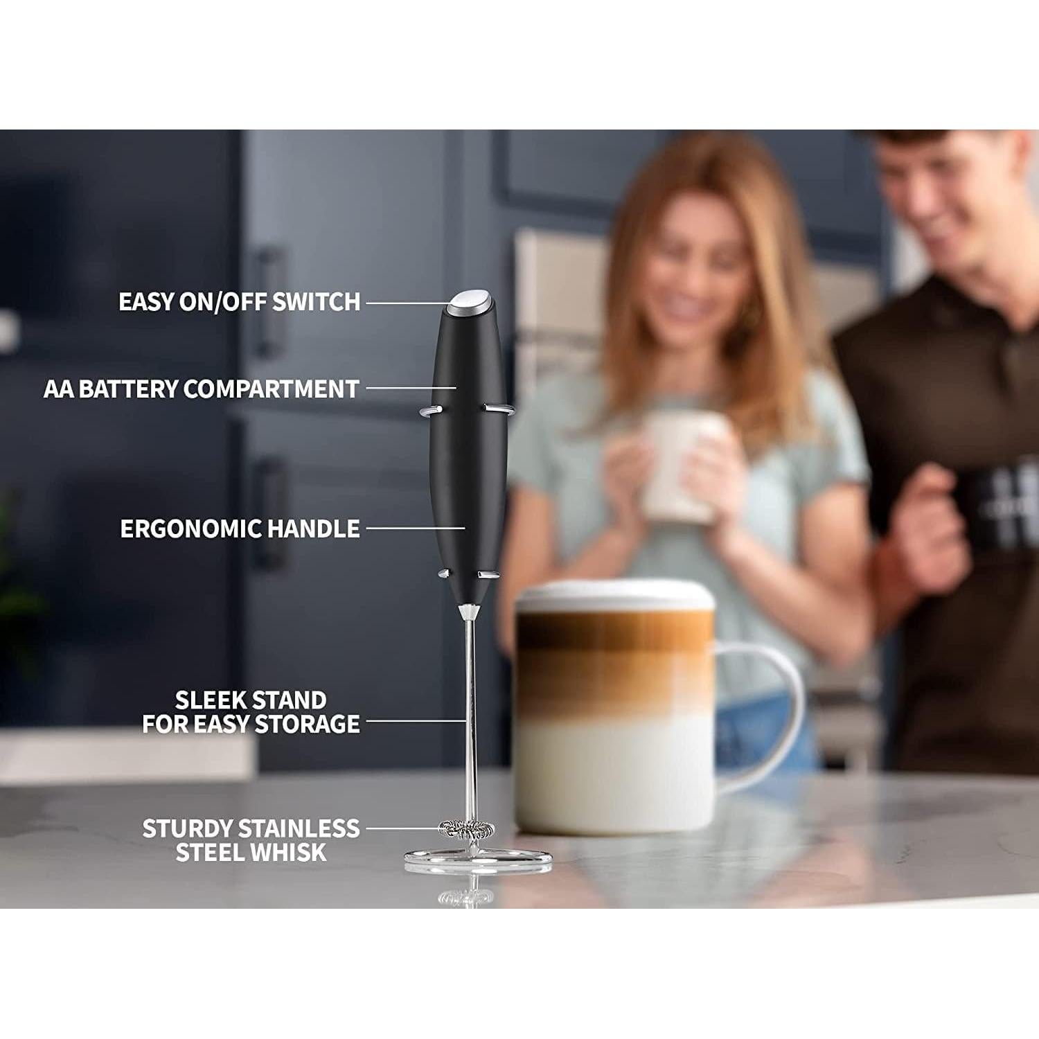 Batidor de Leche Portátil Nikah's Housepie Acero Inoxidable